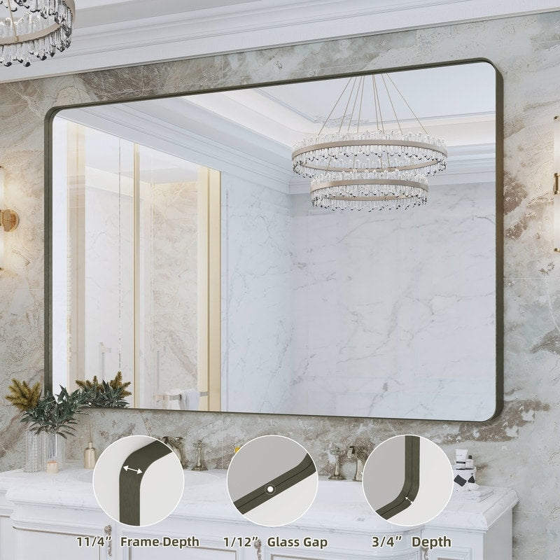 Framed Wall Mounted Bathroom Vanity Mirror