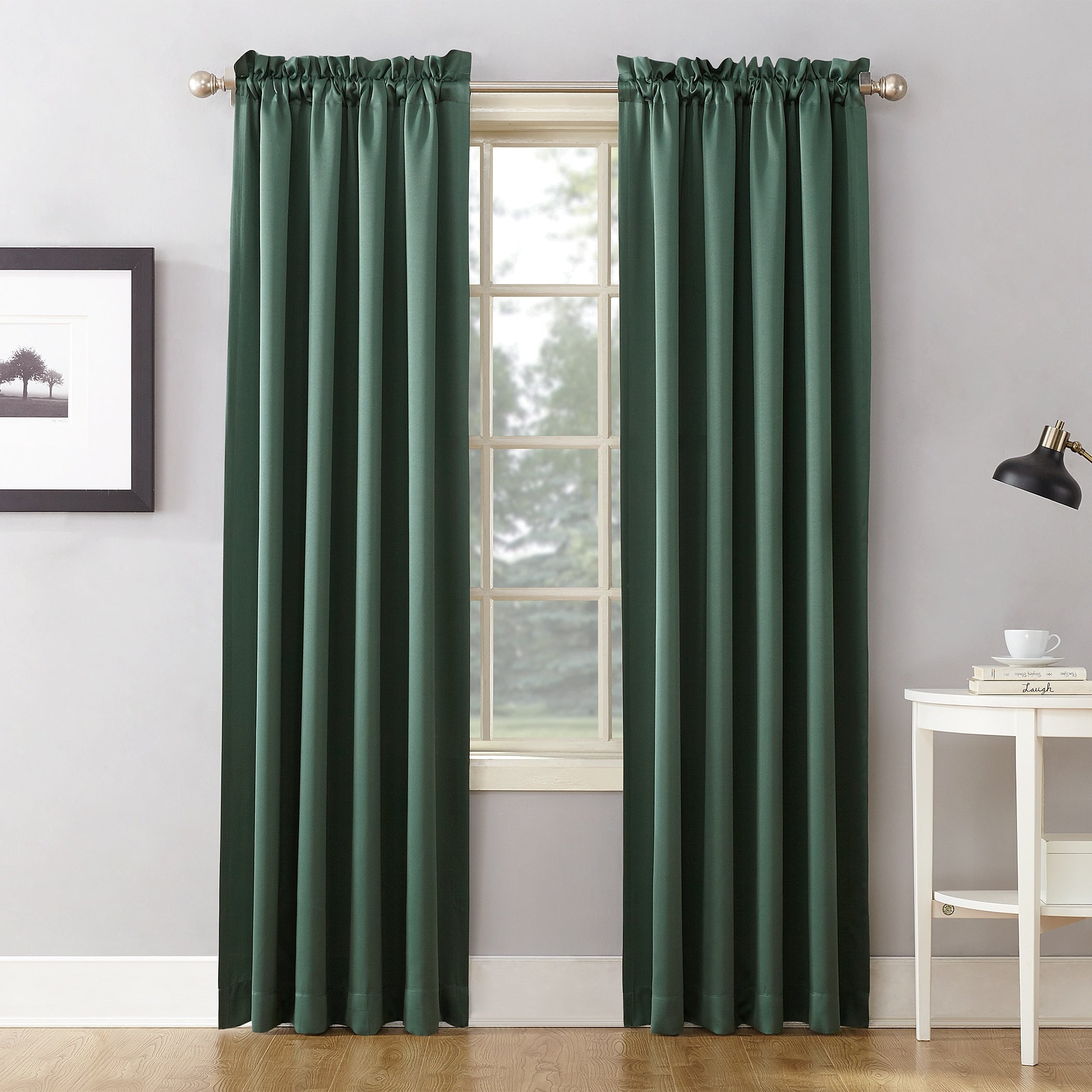 Porch & Den Inez Room Darkening Window Curtain Panel and Valance, Single Panel