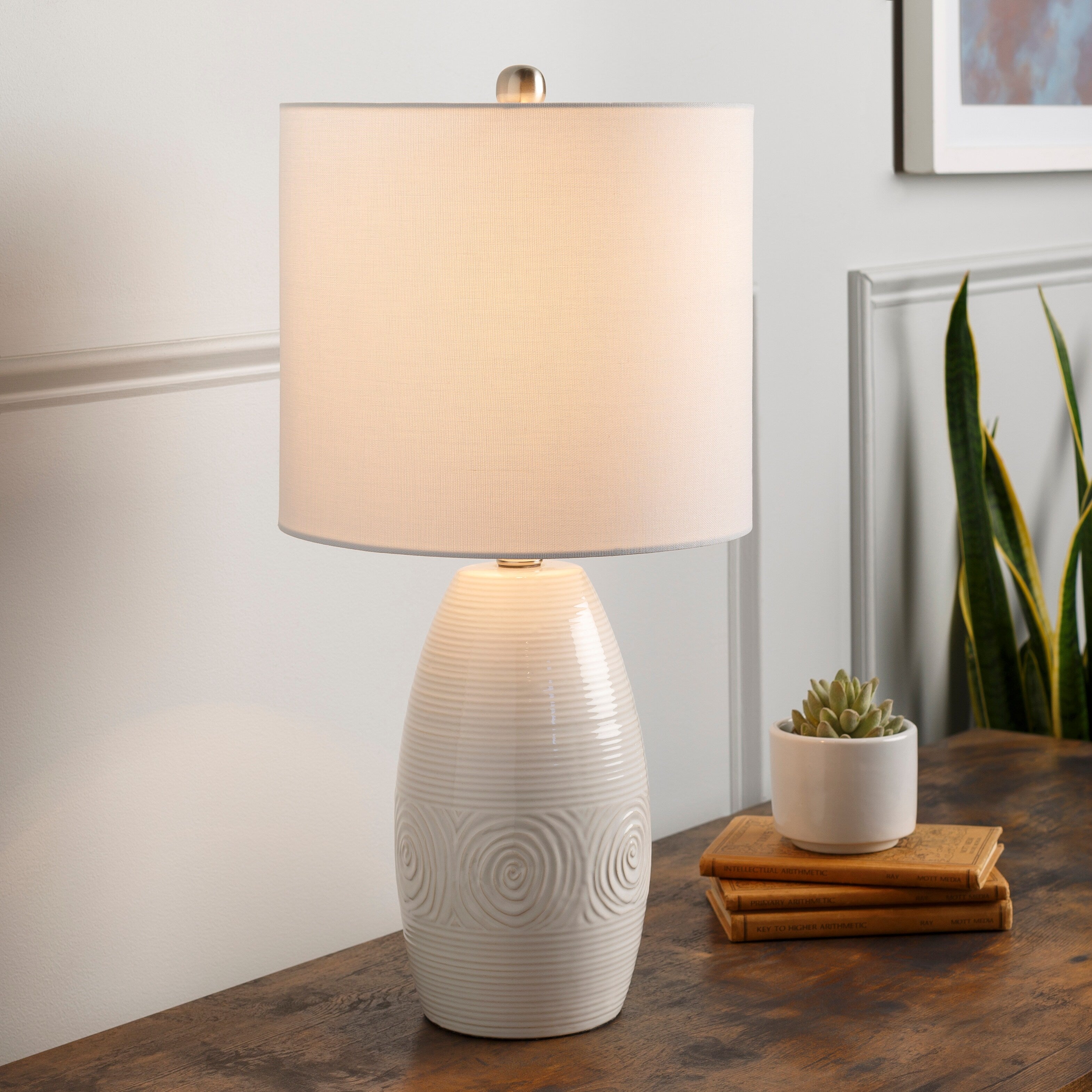 Artistic Weavers Athalia Modern Ceramic Table Lamp - 23H x 11W x 11D