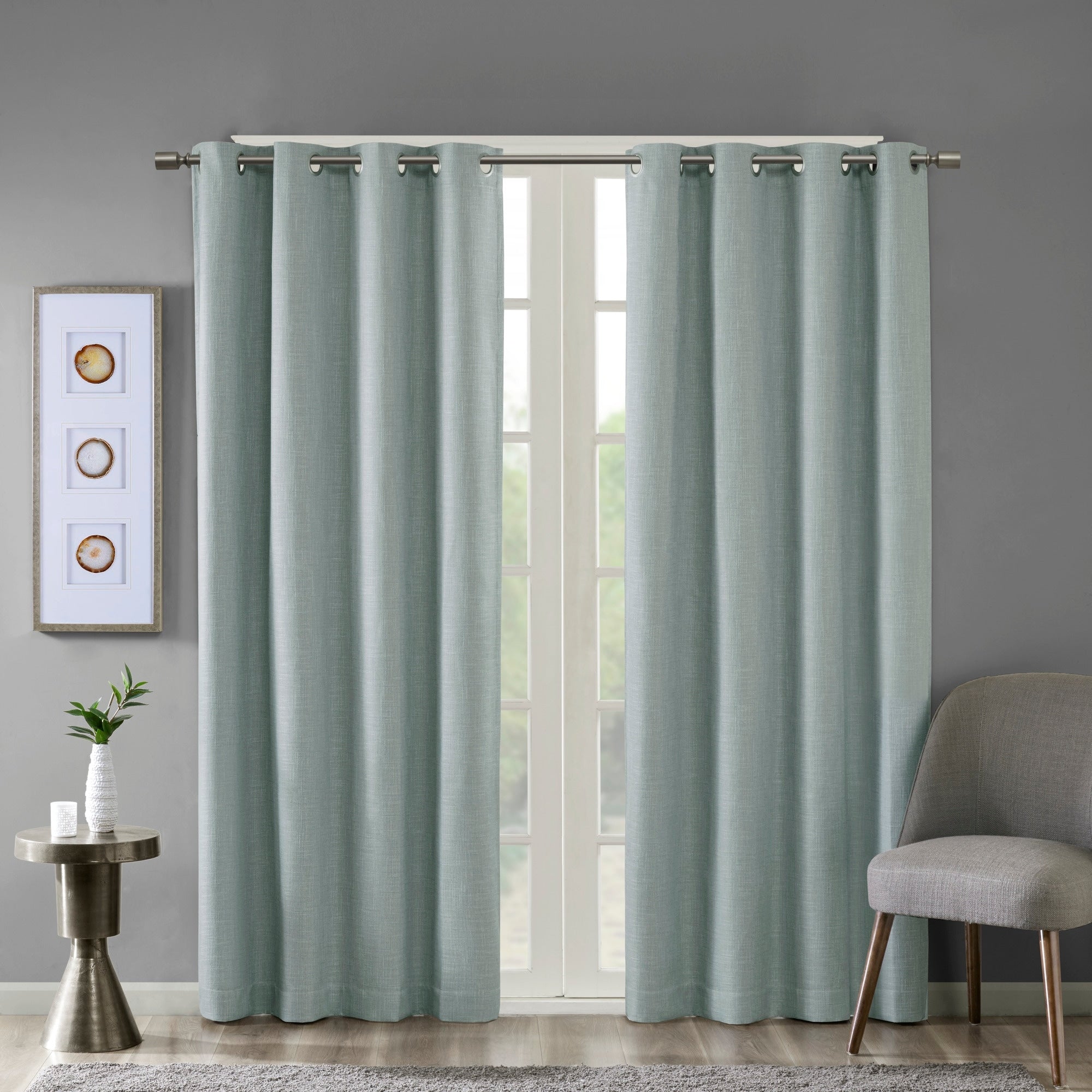 Arlie Printed Heathered Blackout Single Window Curtain Panel by SunSmart