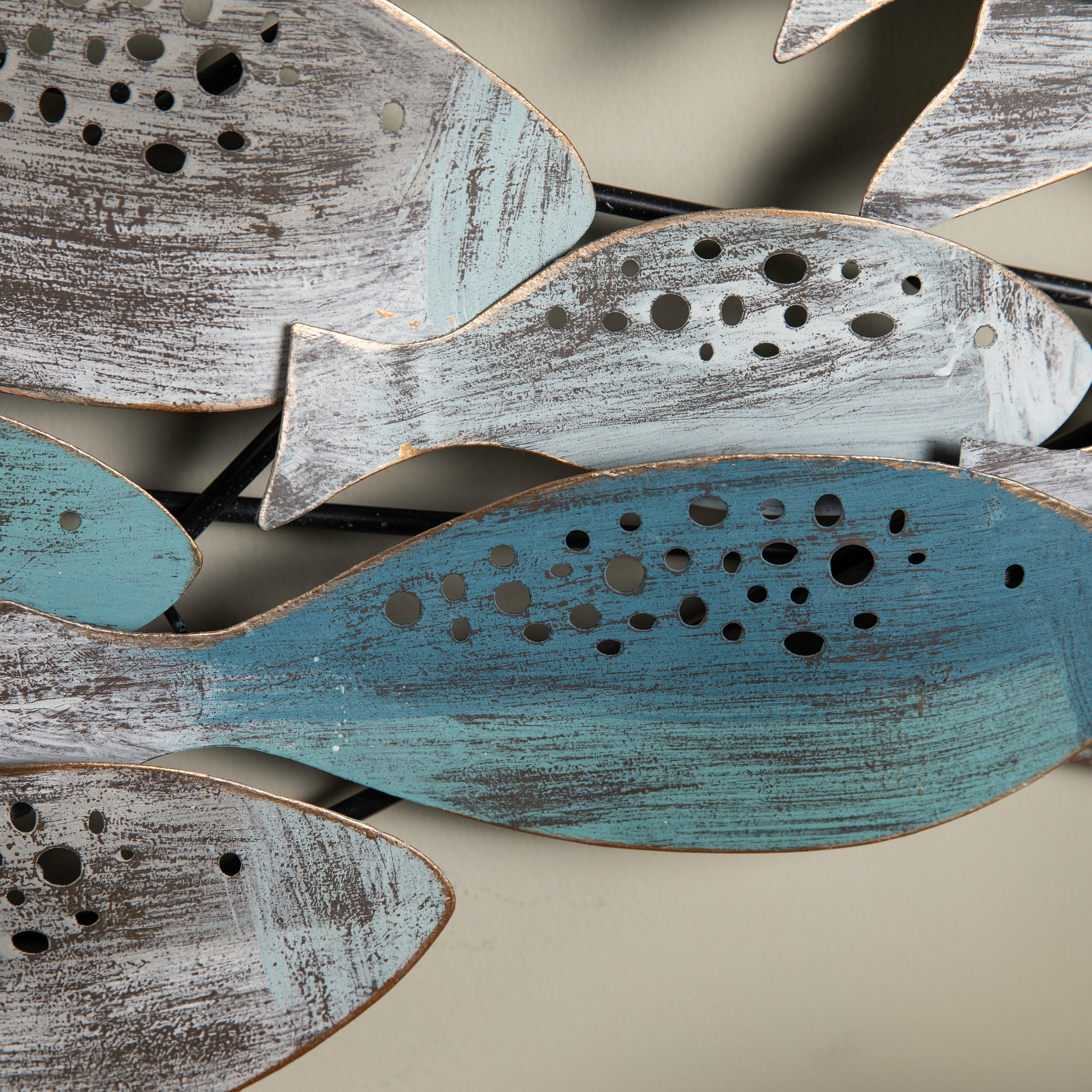 Danya B. School of Fish Modern Coastal Metal Wall Art