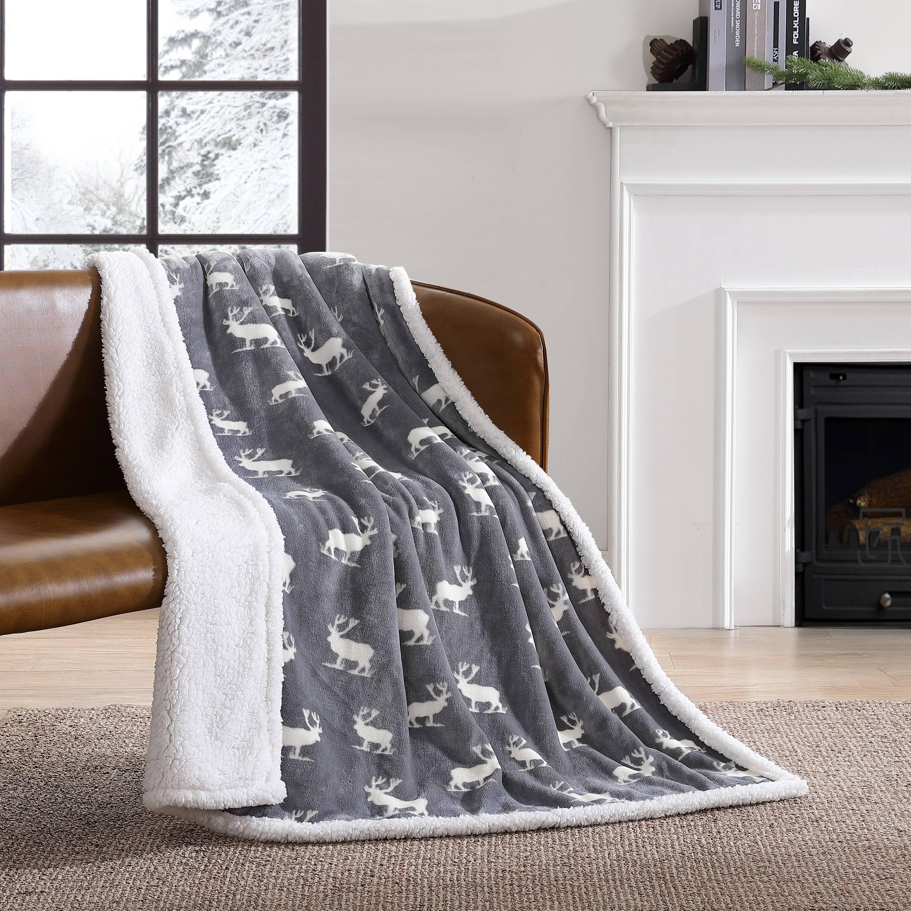 Eddie Bauer Ultra Plush Super Soft & Cozy- Reversible Throw Blankets