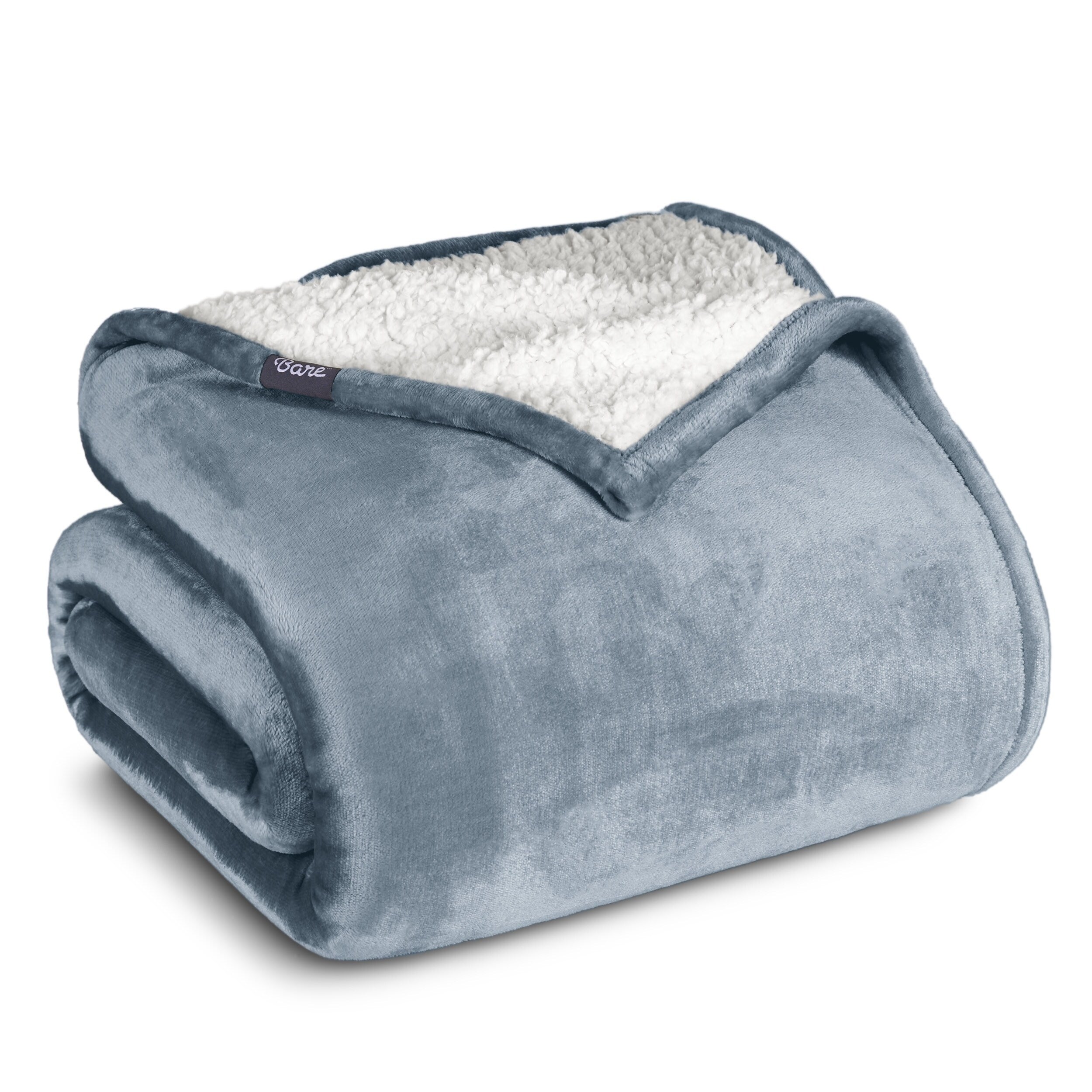 Bare Home Sherpa Fleece Blanket - Reversible Plush Bed Blanket