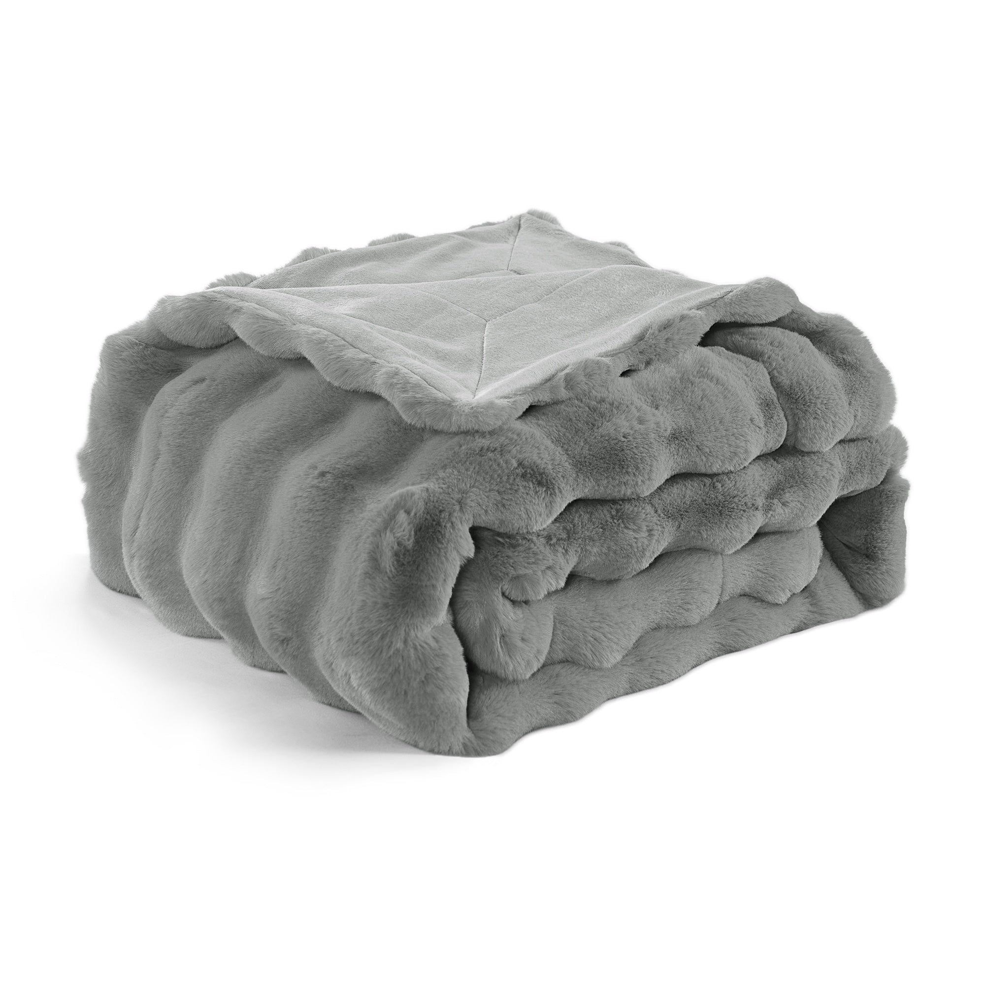 Home Soft Things Bubble Textured FauxFur Throw Cozy Soft Blankets