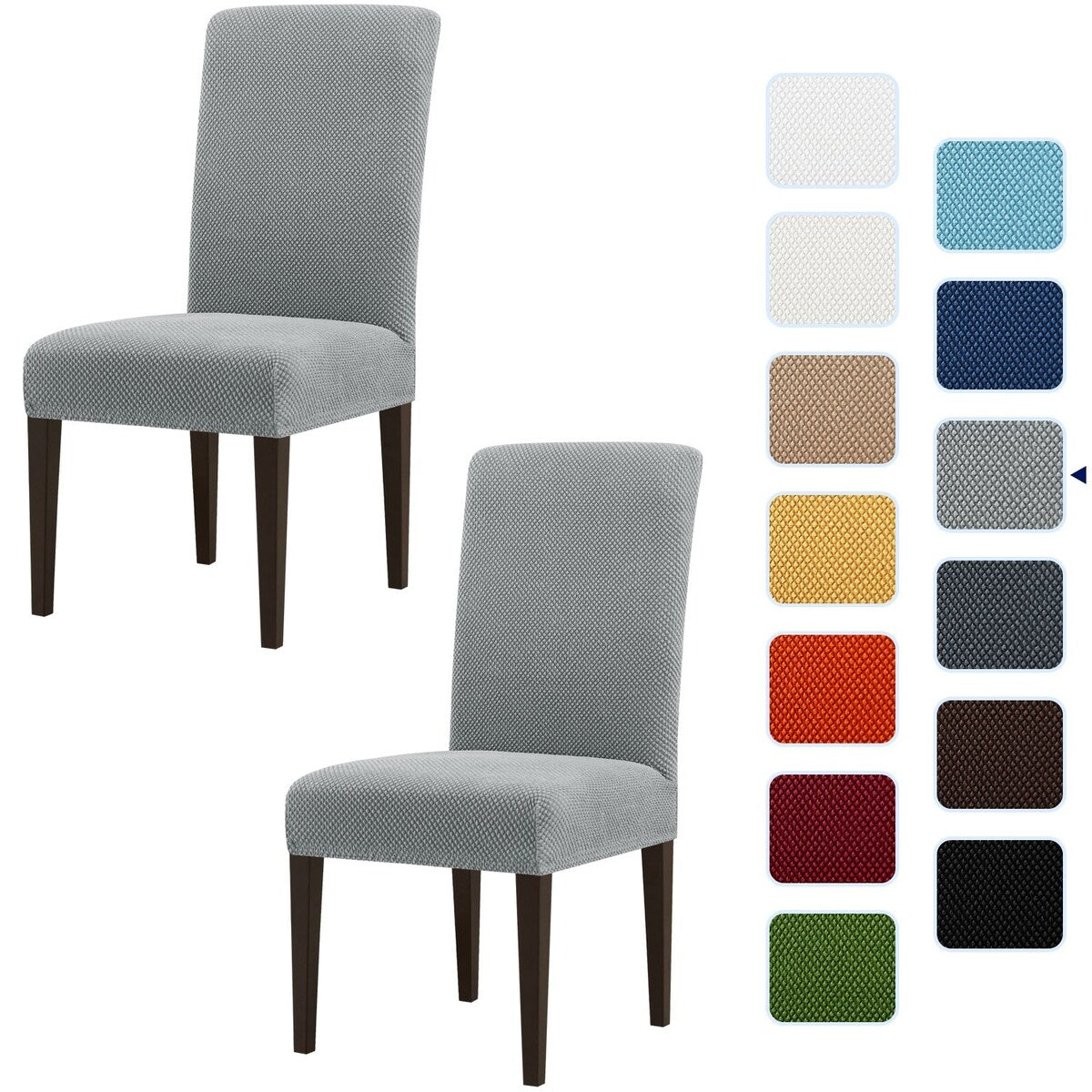 Subrtex 4 PCS Stretch Dining Chair Slipcover Textured Grain Cover