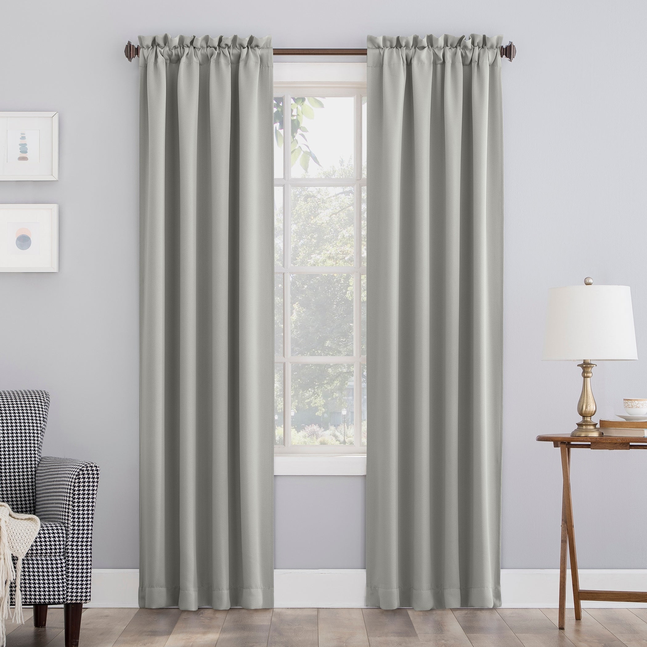 Sun Zero Hayden Energy Saving Blackout Rod Pocket 1-Piece Curtain Panel, Single Panel