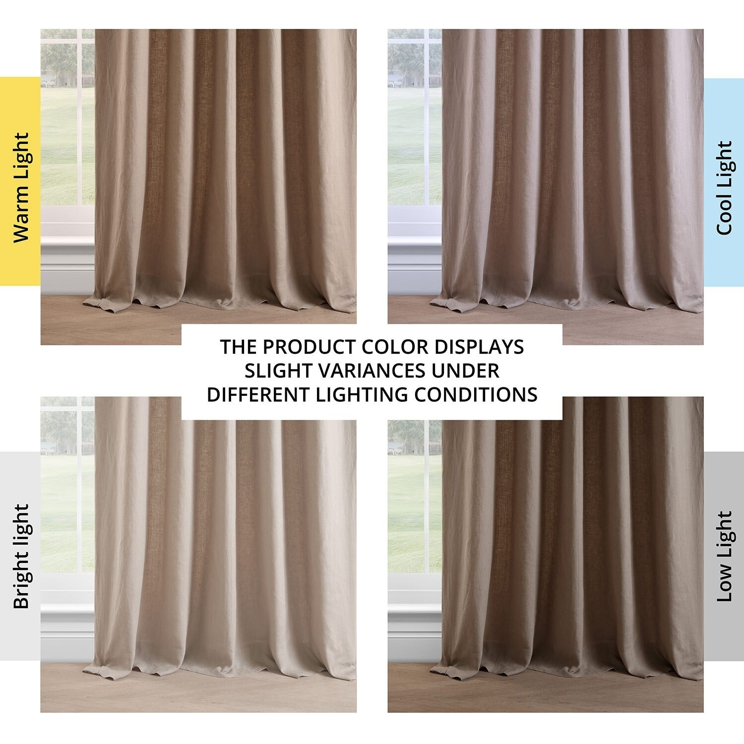 Exclusive Fabrics French Linen Room Darkening Curtains Panel - Elegant luxurious Drapes (1 Panel)