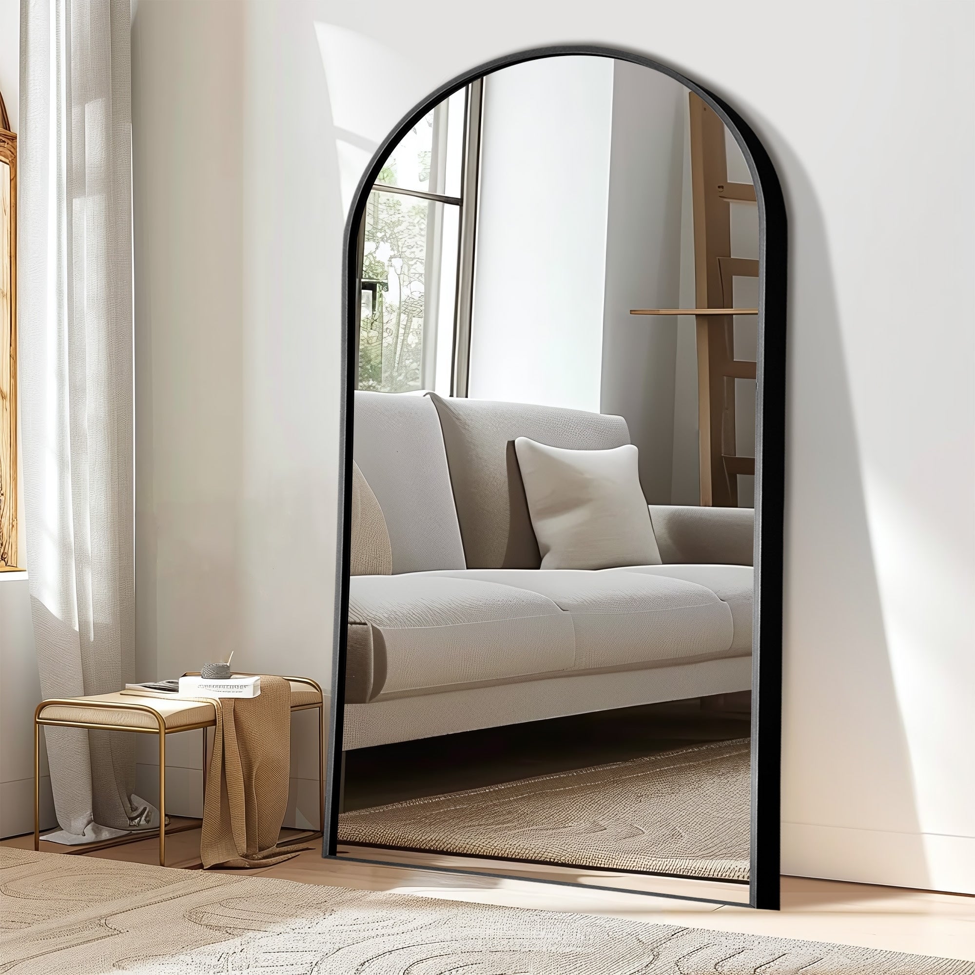 Dovelina Arched Full Length Floor Wall Mirror Standing Mirror