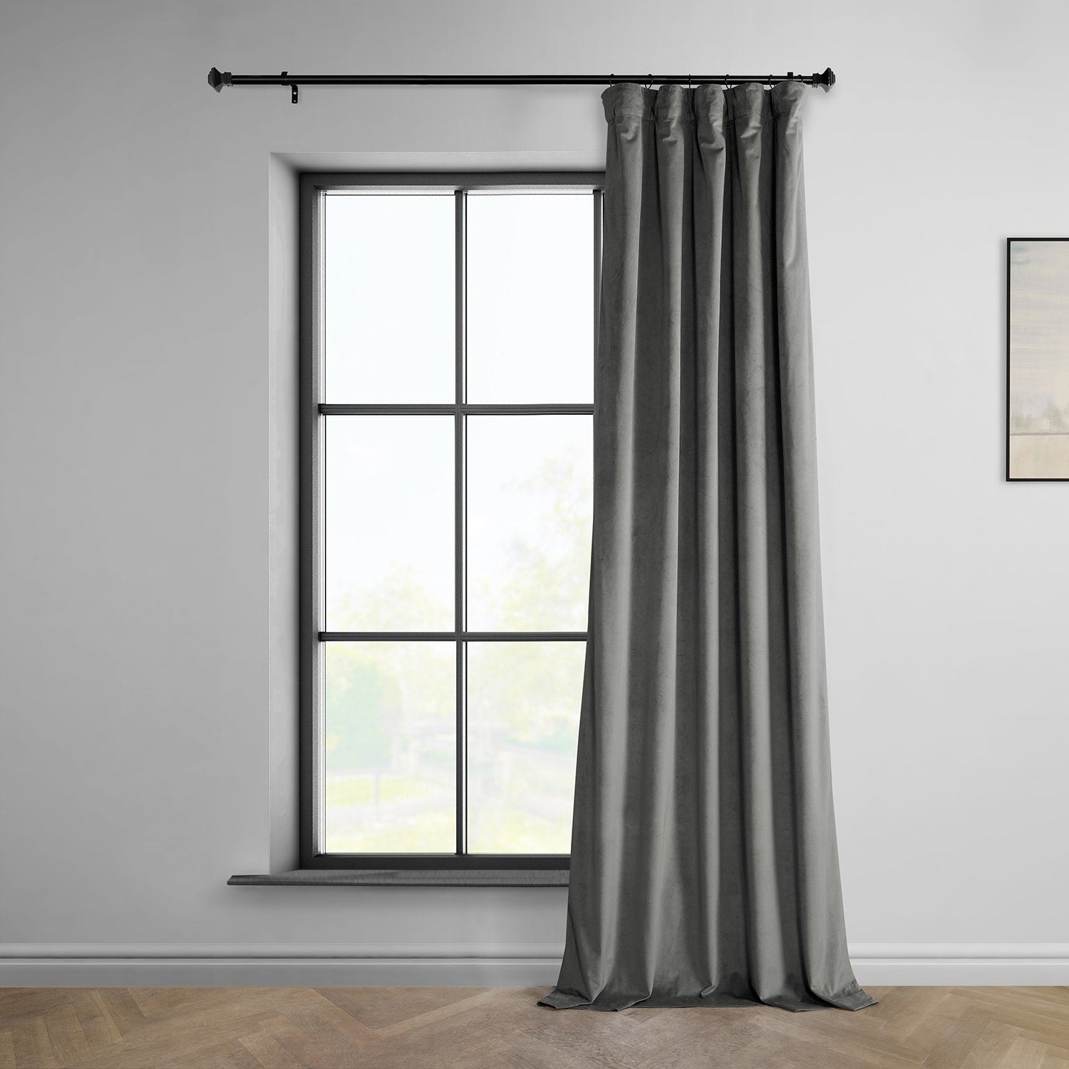 Exclusive Fabrics Heritage Plush Velvet Room Darkening Curtains (1 Panel) Luxury Velvet Curtains for Bedroom & Living Room.