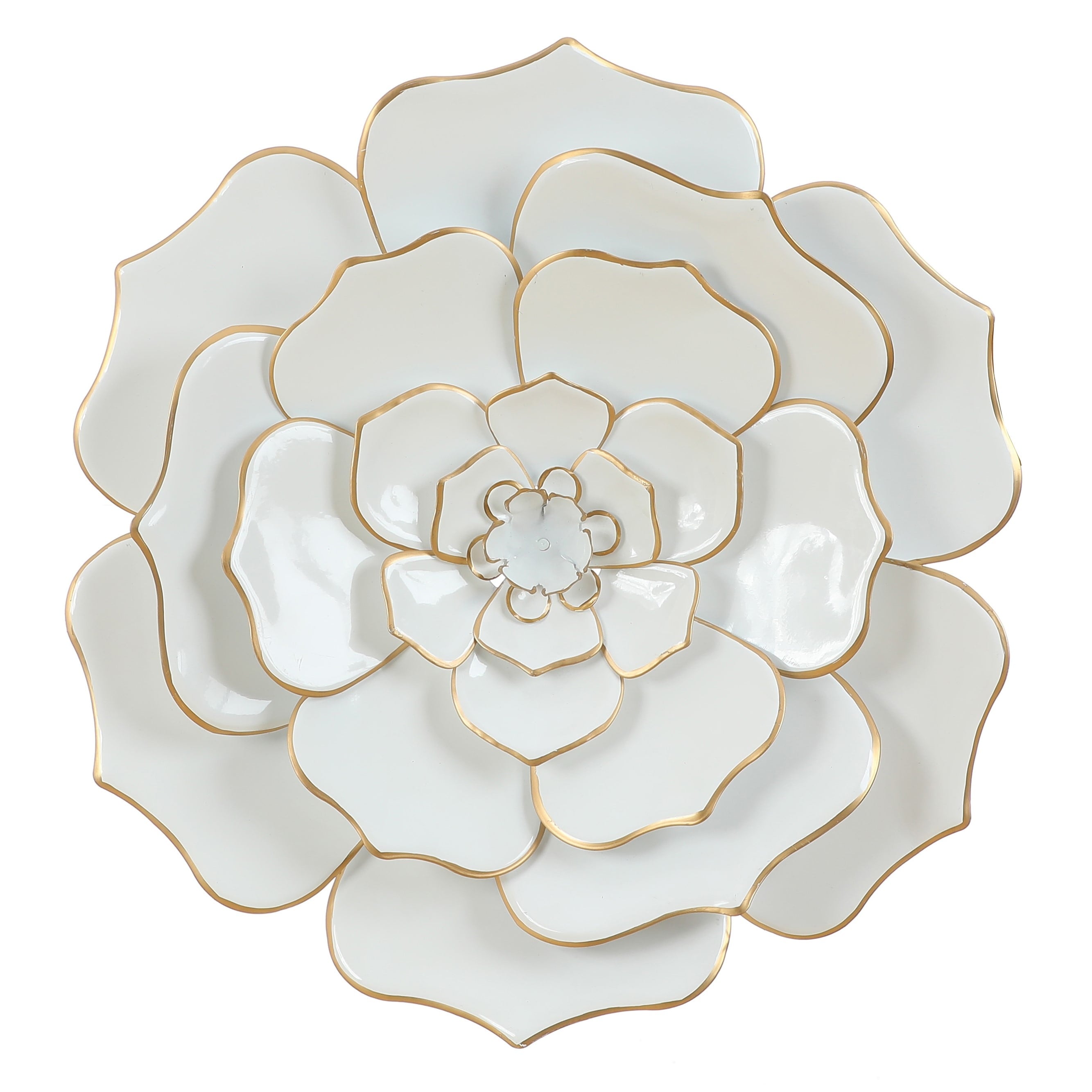 Carson Carrington Mjugg White Metal Flower Wall Art