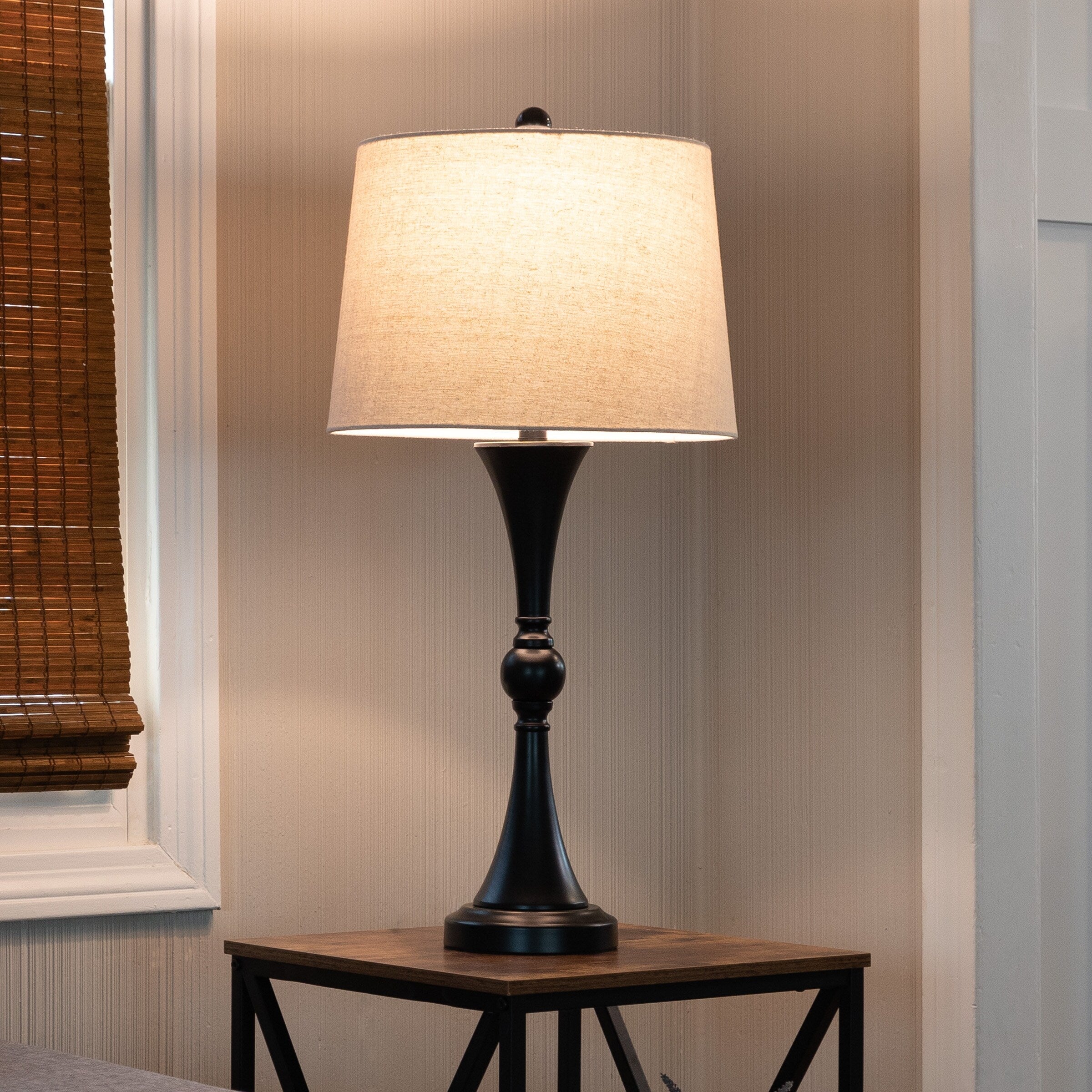 Lavish Home Table Lamps Set with USB Ports