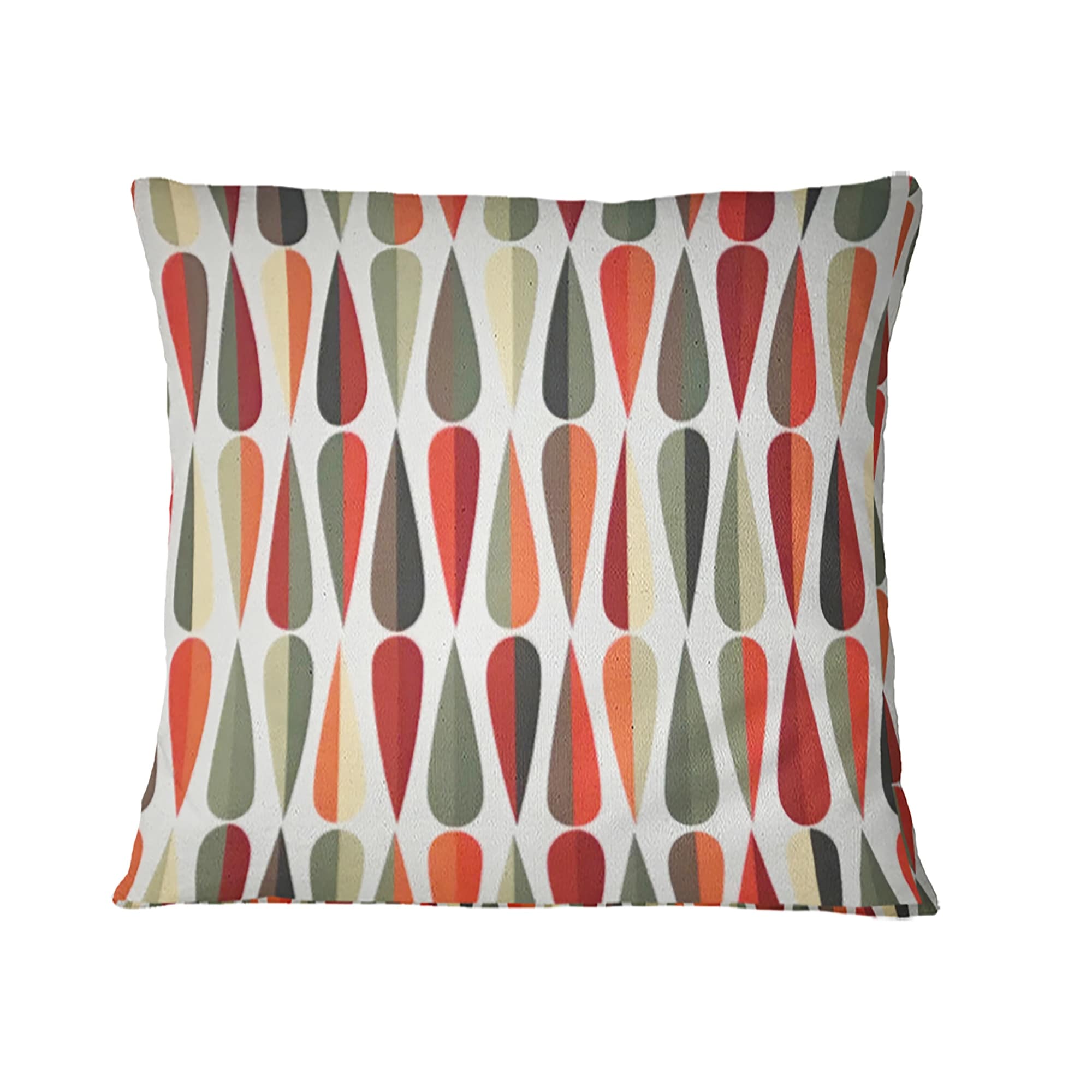 Designart 'Retro Abstract Drops IV' Mid-Century Modern Throw Pillow