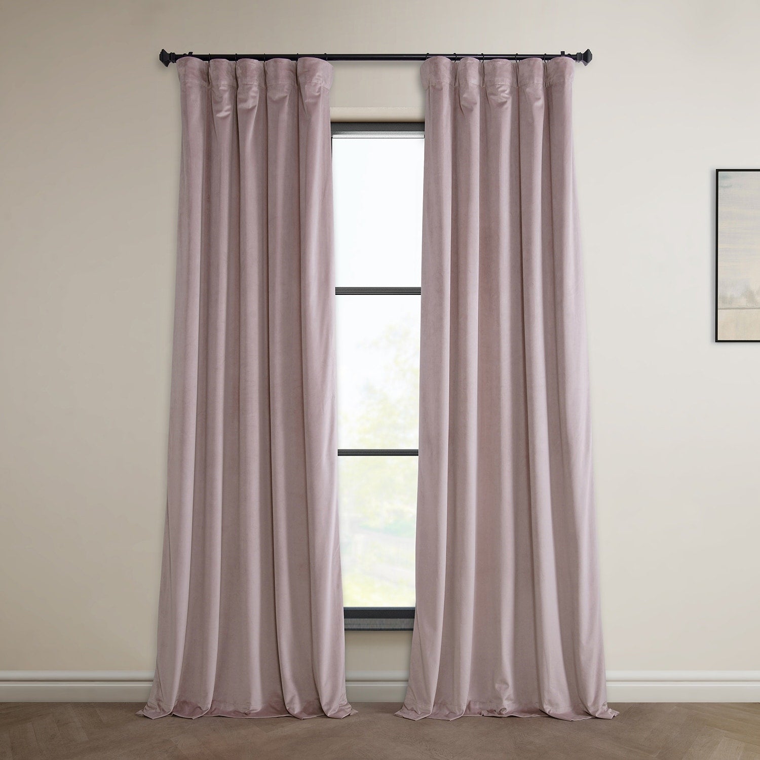 Exclusive Fabrics Heritage Plush Velvet Room Darkening Curtains (1 Panel) Luxury Velvet Curtains for Bedroom & Living Room.