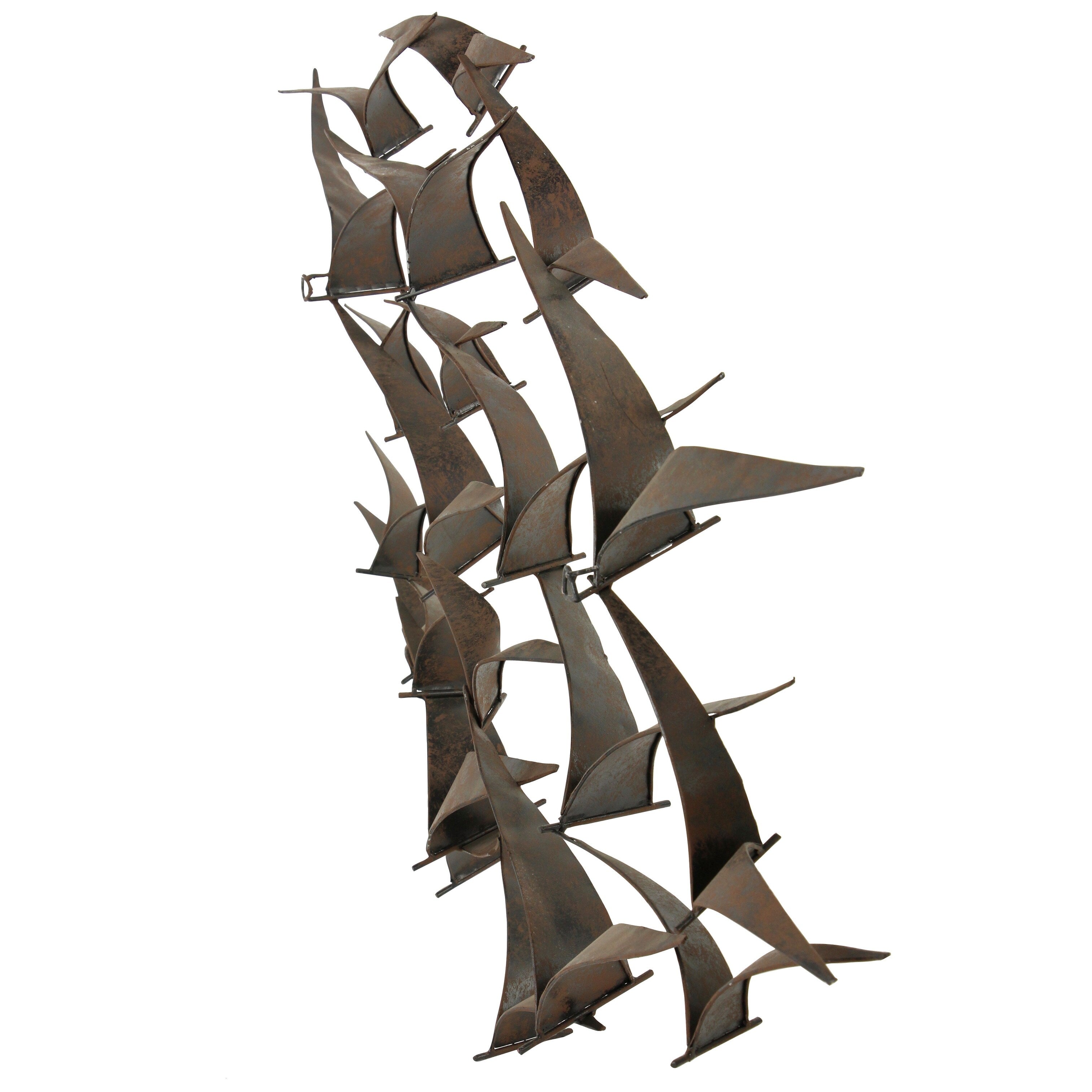 Benzara Metal Flock of Flying Birds Wall Decor, Black