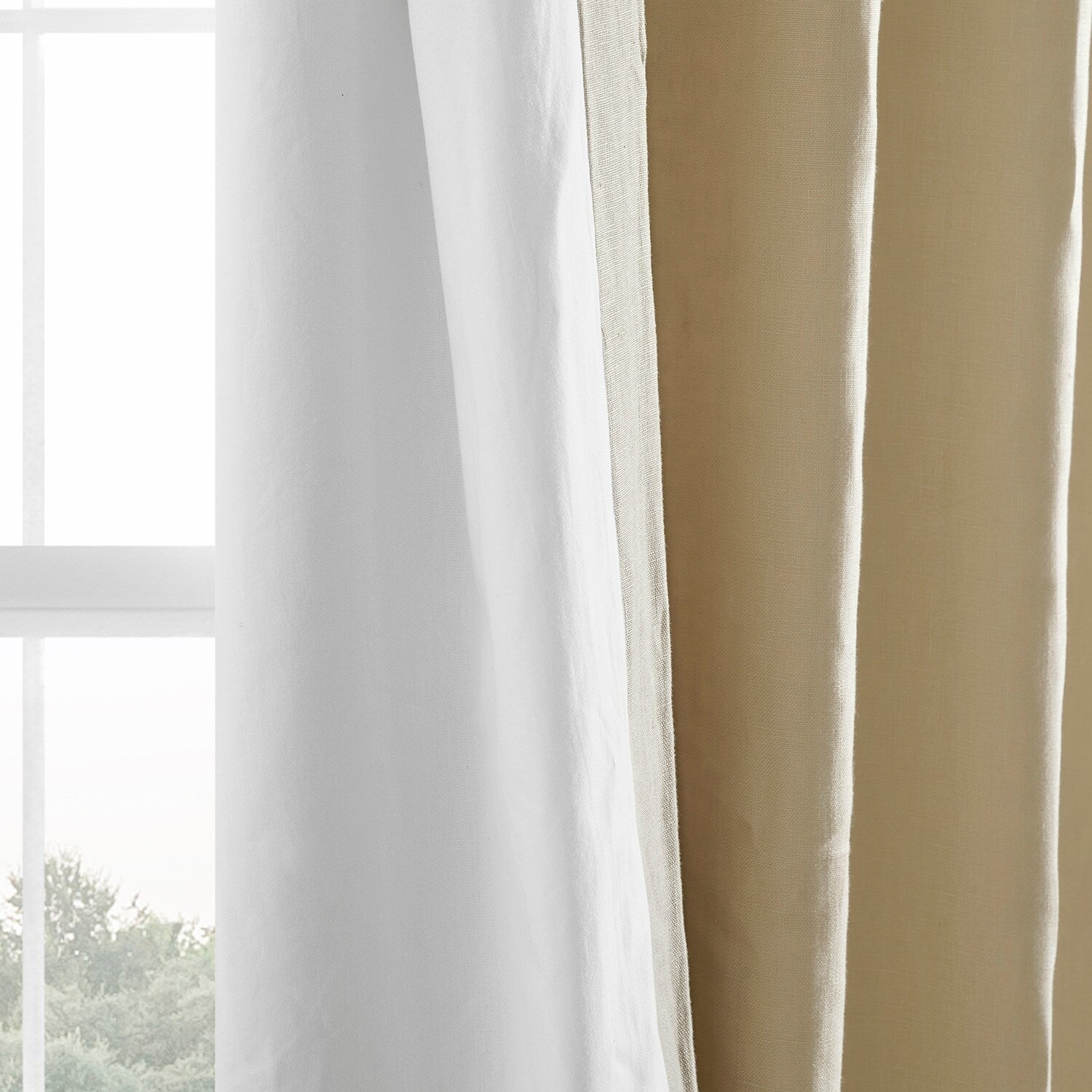 Exclusive Fabrics French Linen Room Darkening Curtains Panel - Elegant luxurious Drapes (1 Panel)