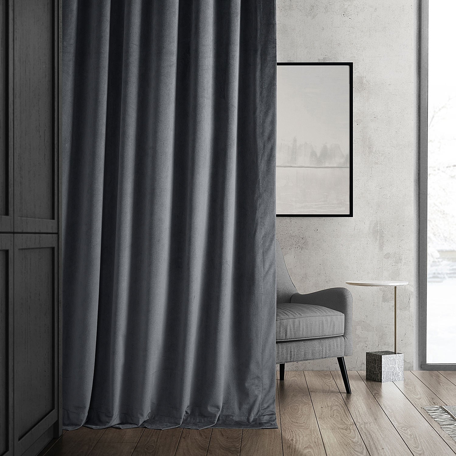 Exclusive Fabrics Signature Blackout Velvet Curtain (1 Panel)