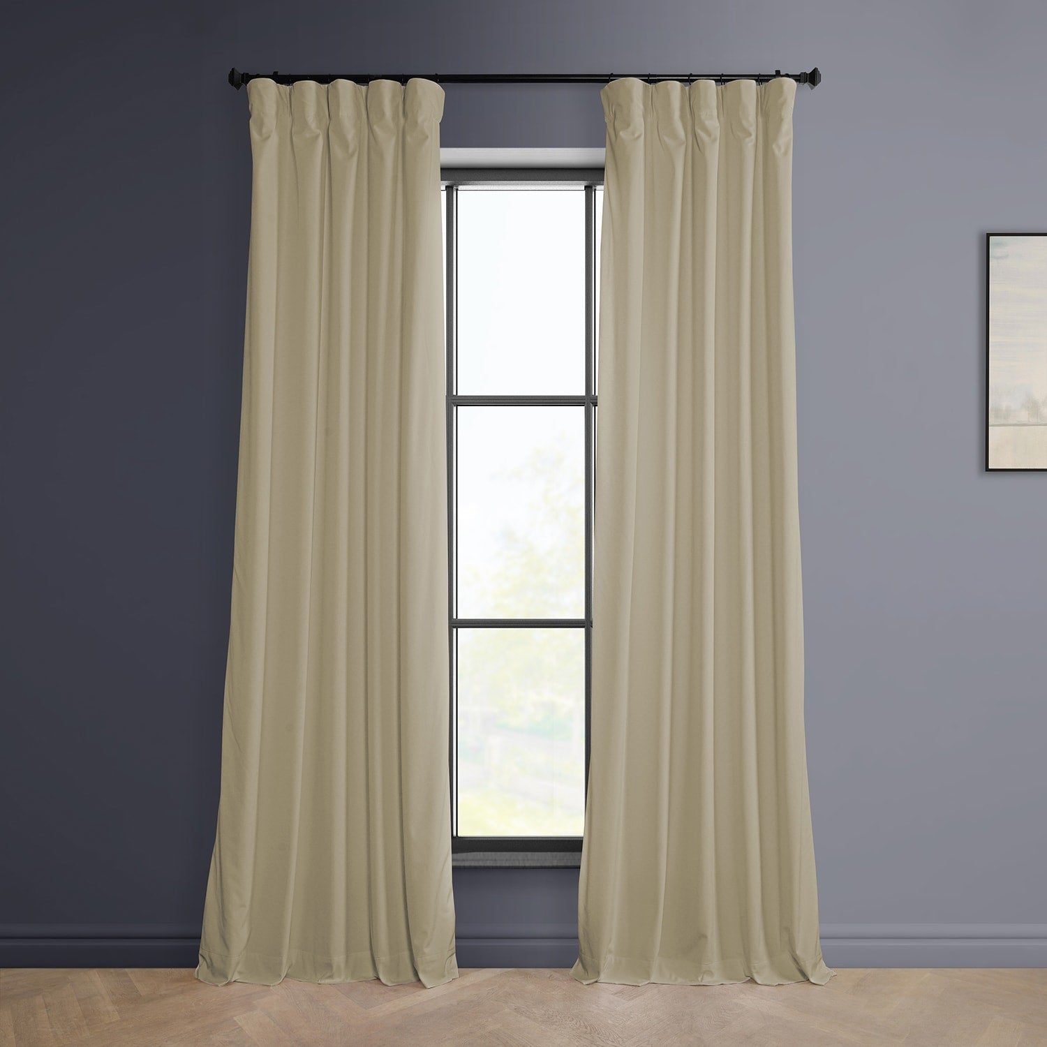 Exclusive Fabrics Heritage Plush Velvet Room Darkening Curtains (1 Panel) Luxury Velvet Curtains for Bedroom & Living Room.