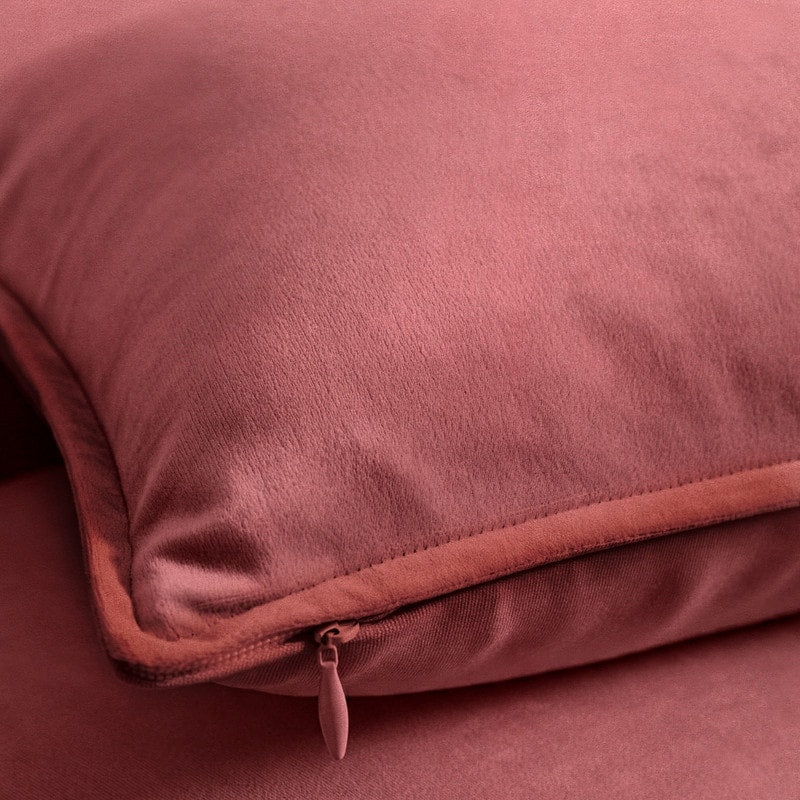 A1HC Set of 2 Luxurious Fine Soft Velvet Throw Pillow Covers Only, For Sofas, Beds, Vibrant Colors and Hidden Zipper