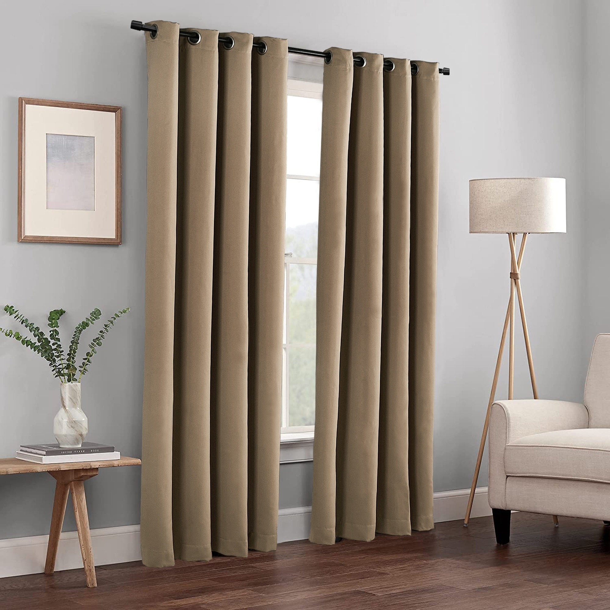 Blackout Window Panel Curtain Set (2 Panels and 2 matching Tie Backs)