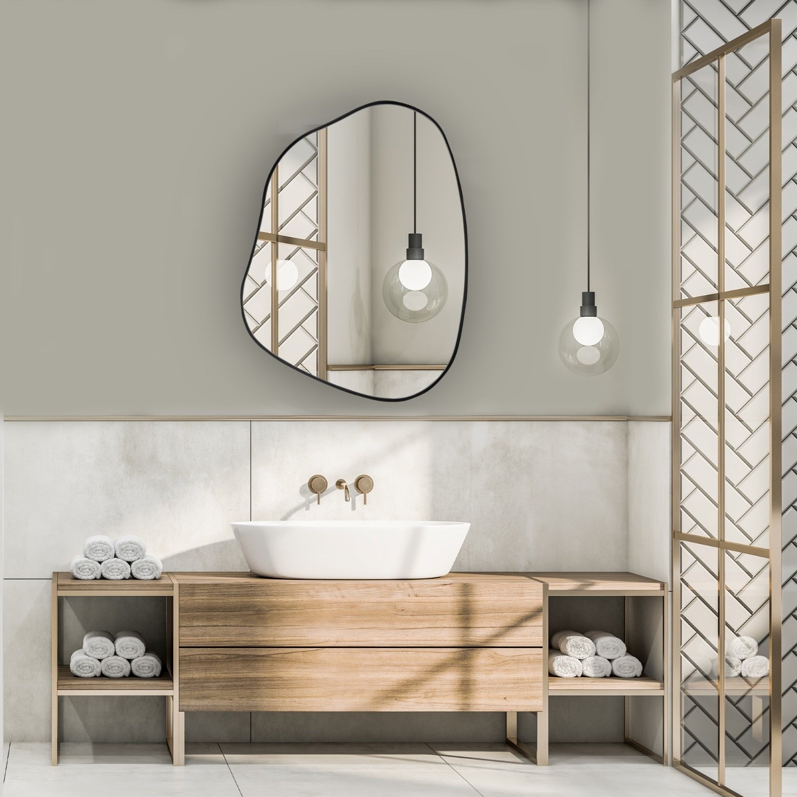 Asymmetrical Mirror,Decorative Irregular Mirror