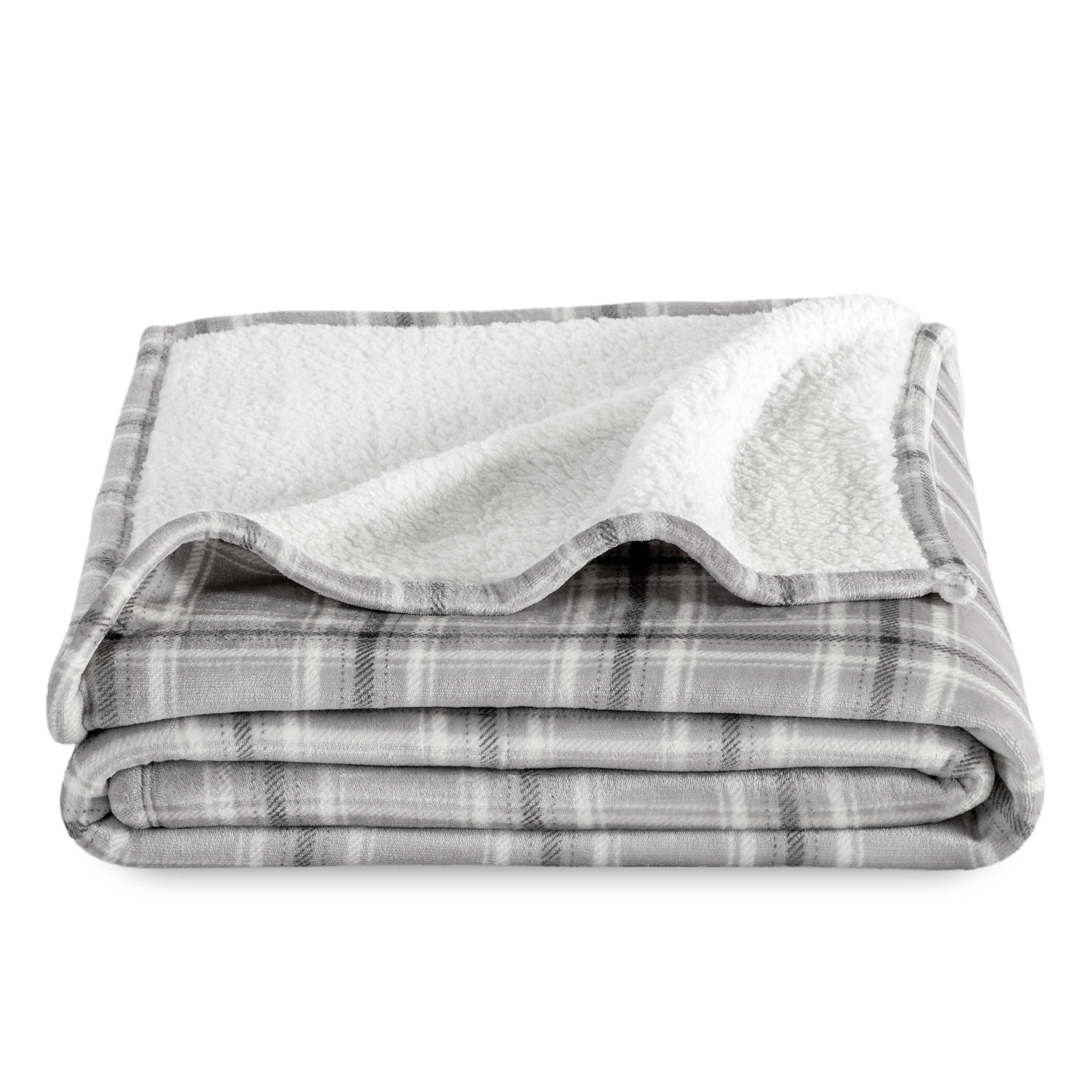 Bare Home Sherpa Fleece Blanket - Reversible Plush Bed Blanket