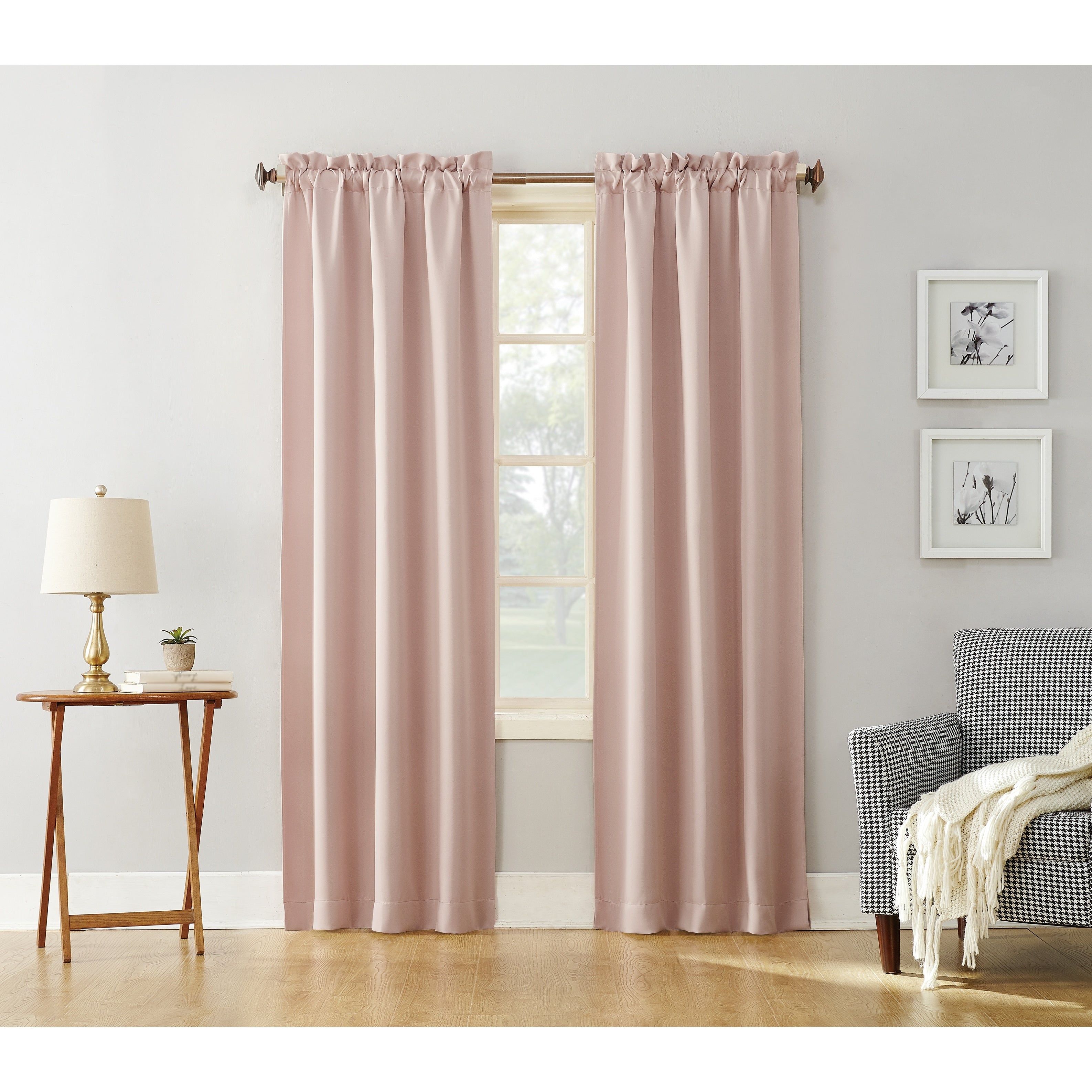 Sun Zero Hayden Energy Saving Blackout Rod Pocket 1-Piece Curtain Panel, Single Panel