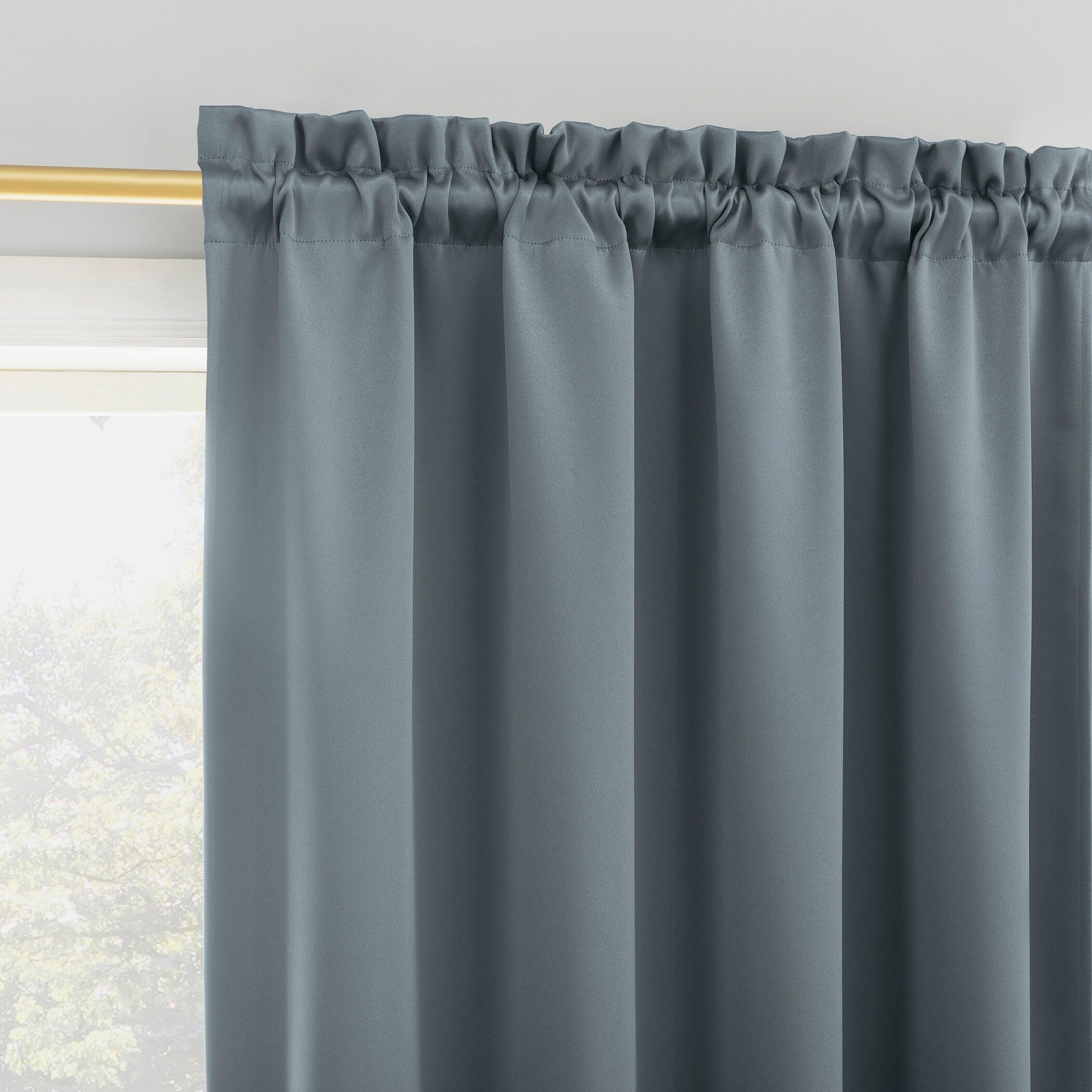 Sun Zero Hayden Energy Saving Blackout Rod Pocket 1-Piece Curtain Panel, Single Panel