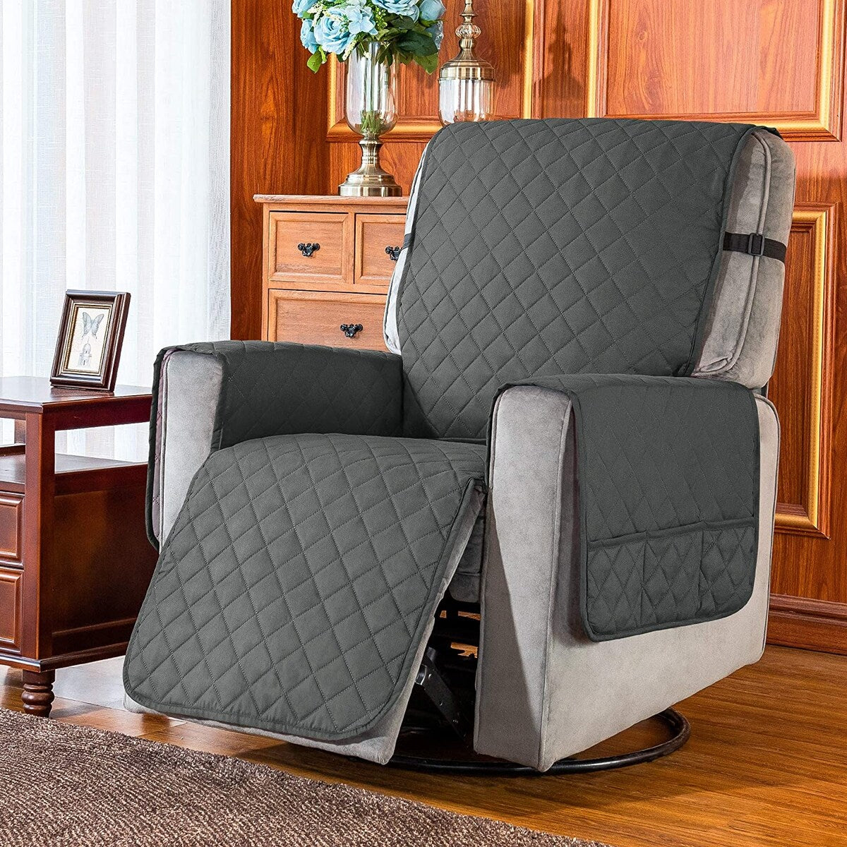 Subrtex Reversible Recliner Sofa Slipcover With Pockets