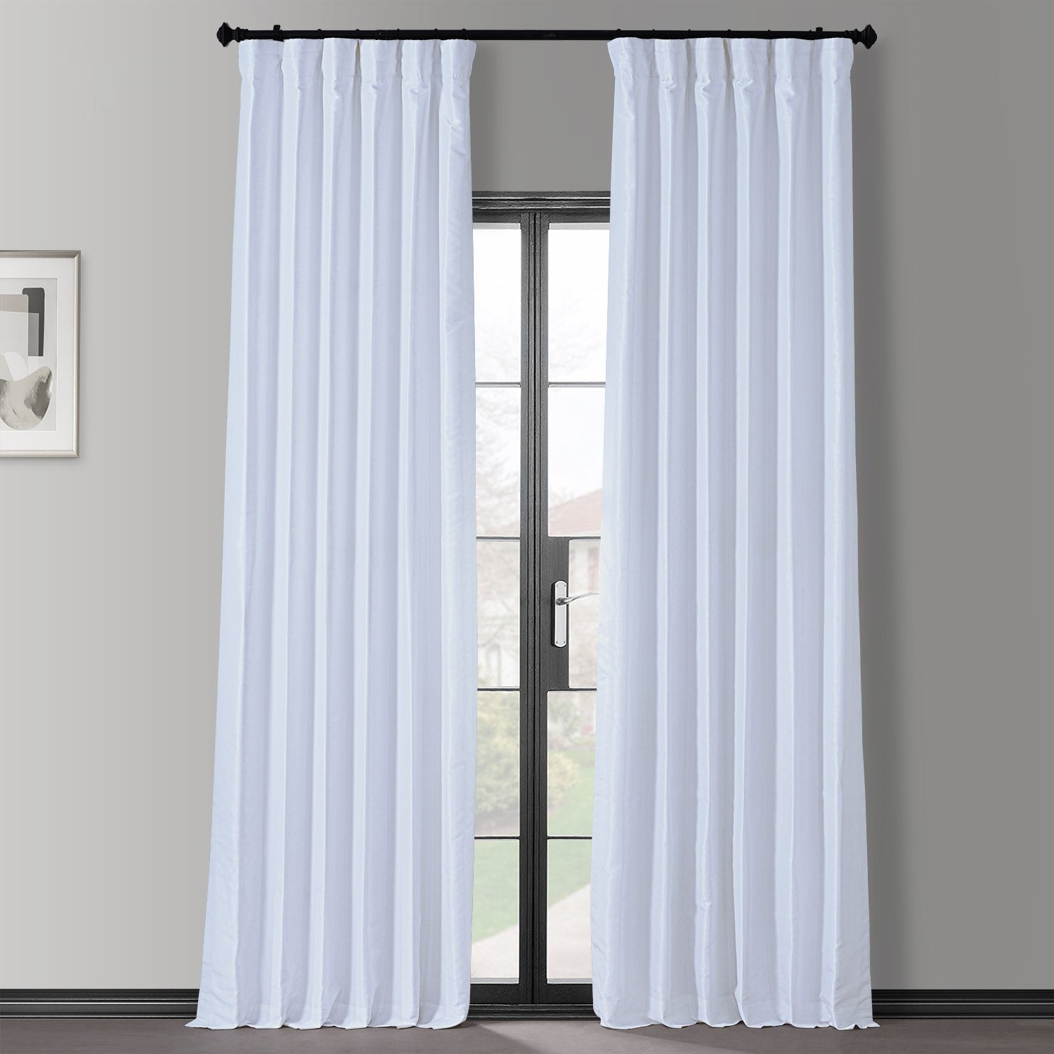 Exclusive Fabrics Textured Faux Dupioni Silk Thermal Blackout Curtains (1 Panel)