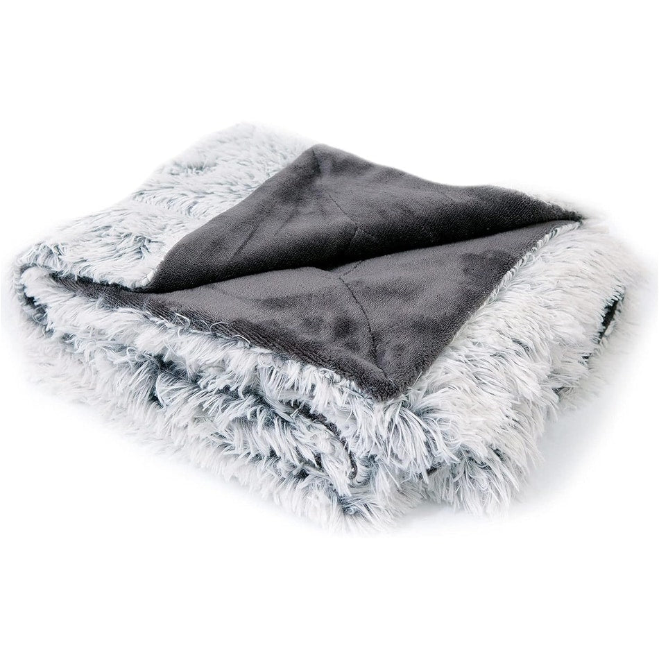 Cheer Collection Reversible Faux Fur Accent Throw Blanket