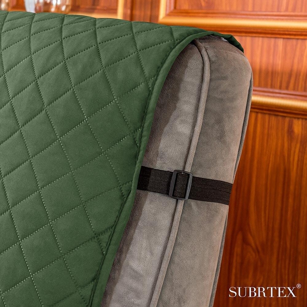 Subrtex Reversible Recliner Sofa Slipcover With Pockets