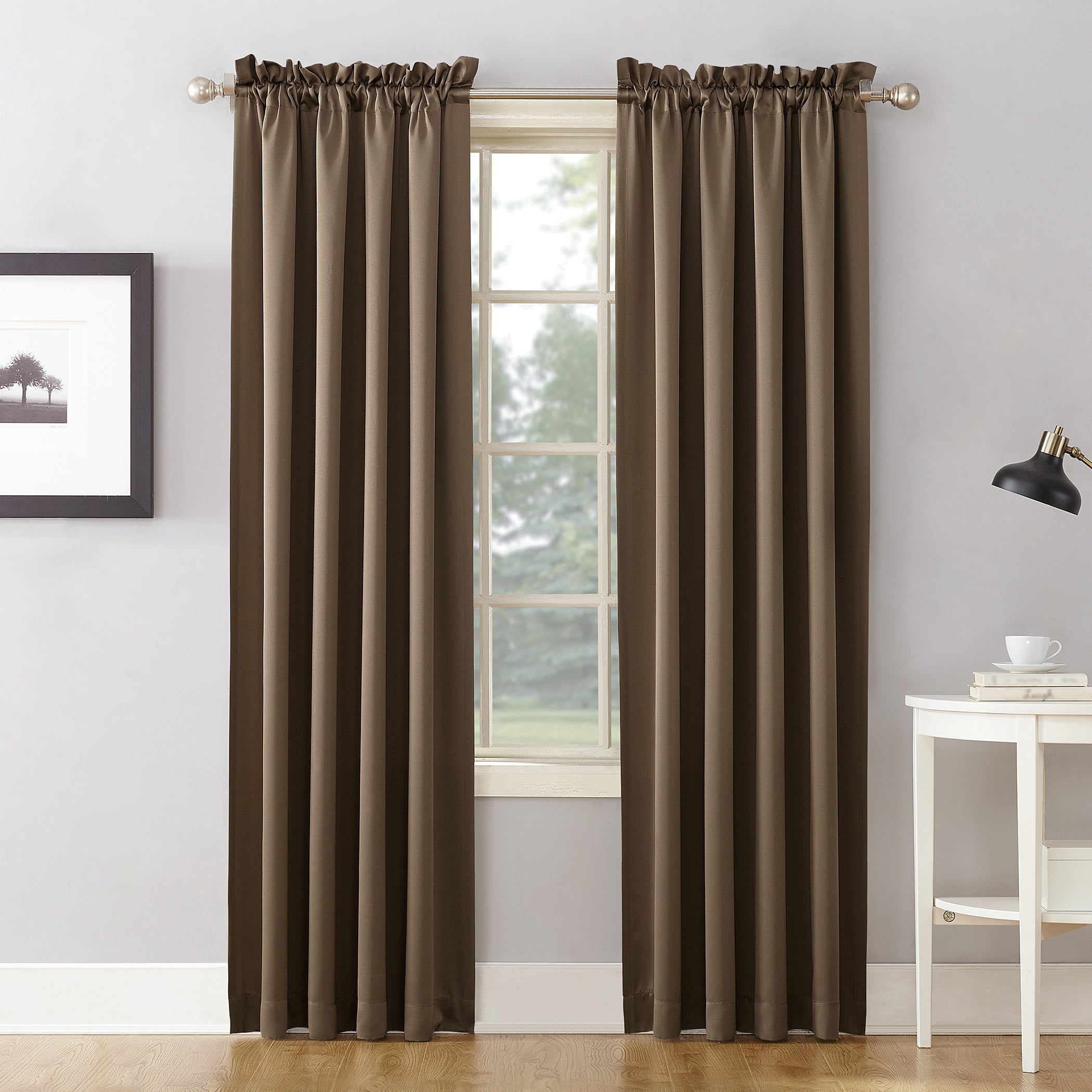 Porch & Den Inez Room Darkening Window Curtain Panel and Valance, Single Panel