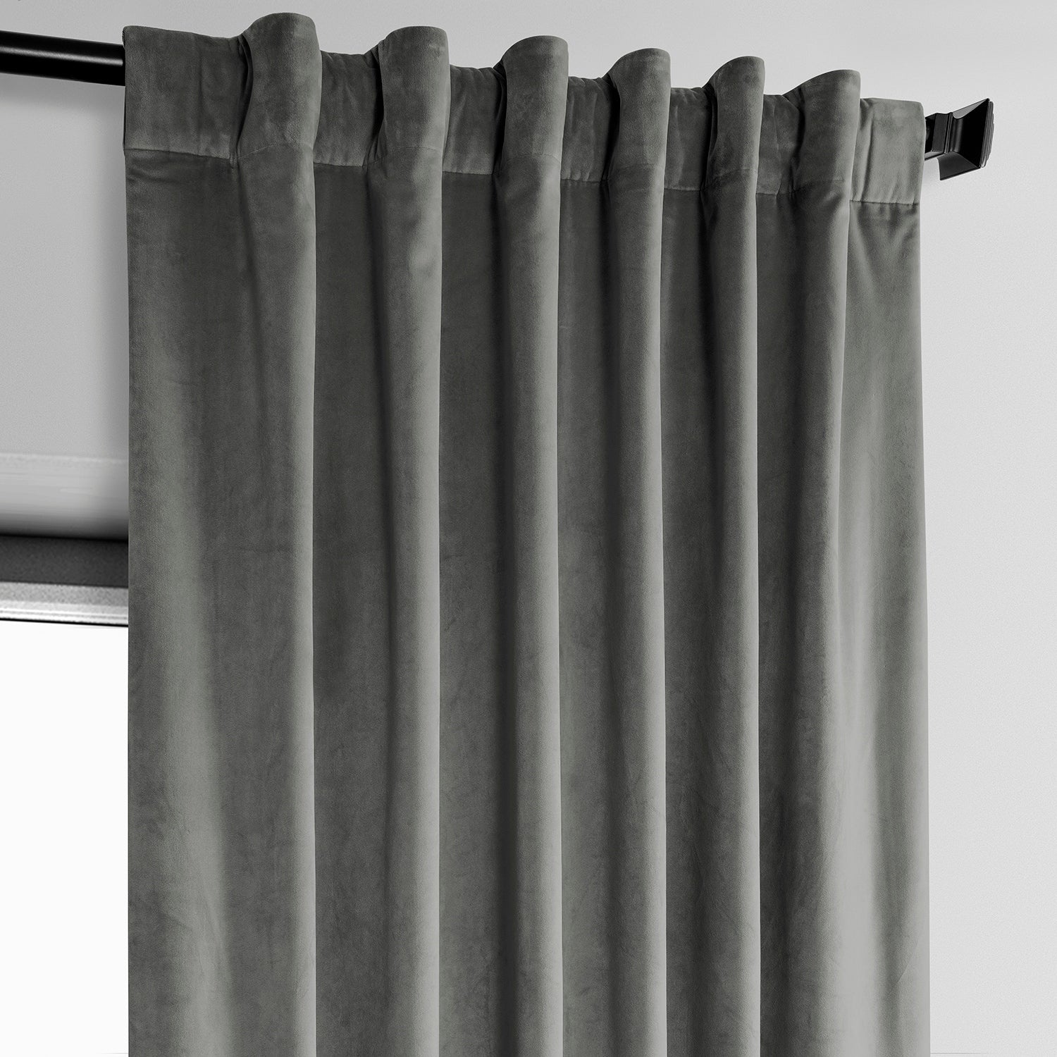 Exclusive Fabrics Heritage Plush Velvet Room Darkening Curtains (1 Panel) Luxury Velvet Curtains for Bedroom & Living Room.