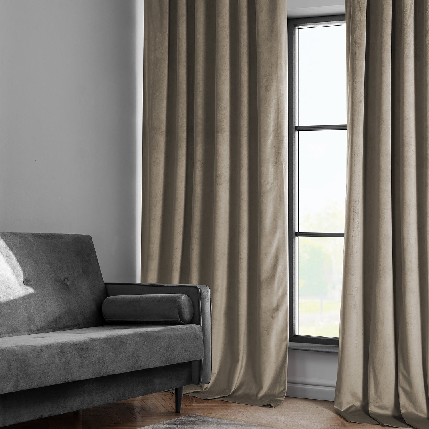 Exclusive Fabrics Heritage Plush Velvet Room Darkening Curtains (1 Panel) Luxury Velvet Curtains for Bedroom & Living Room.