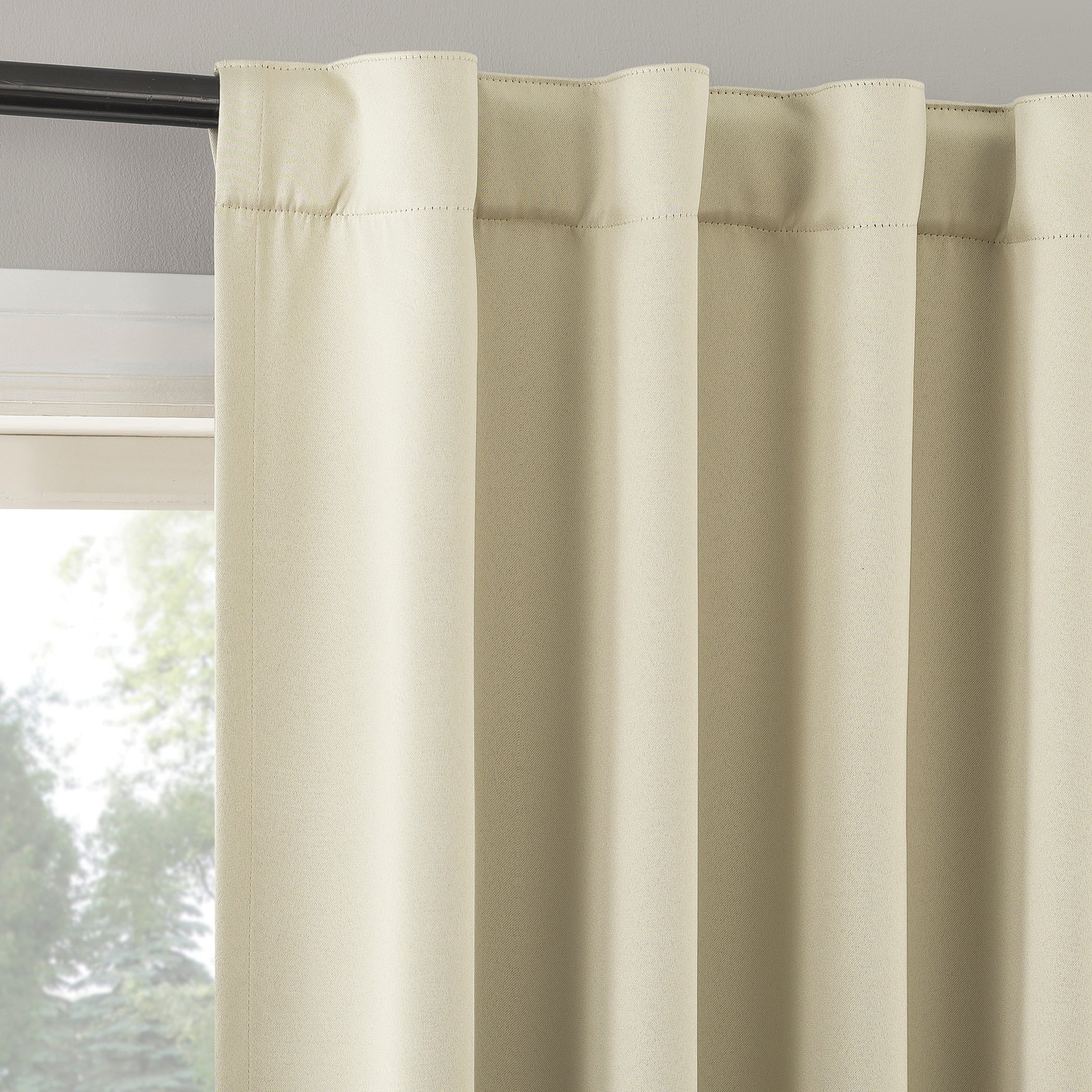 Sun Zero Aria 2-pack Magnetic Closure Theater Grade Total Blackout Back Tab 2-Piece Curtain Panel Pair