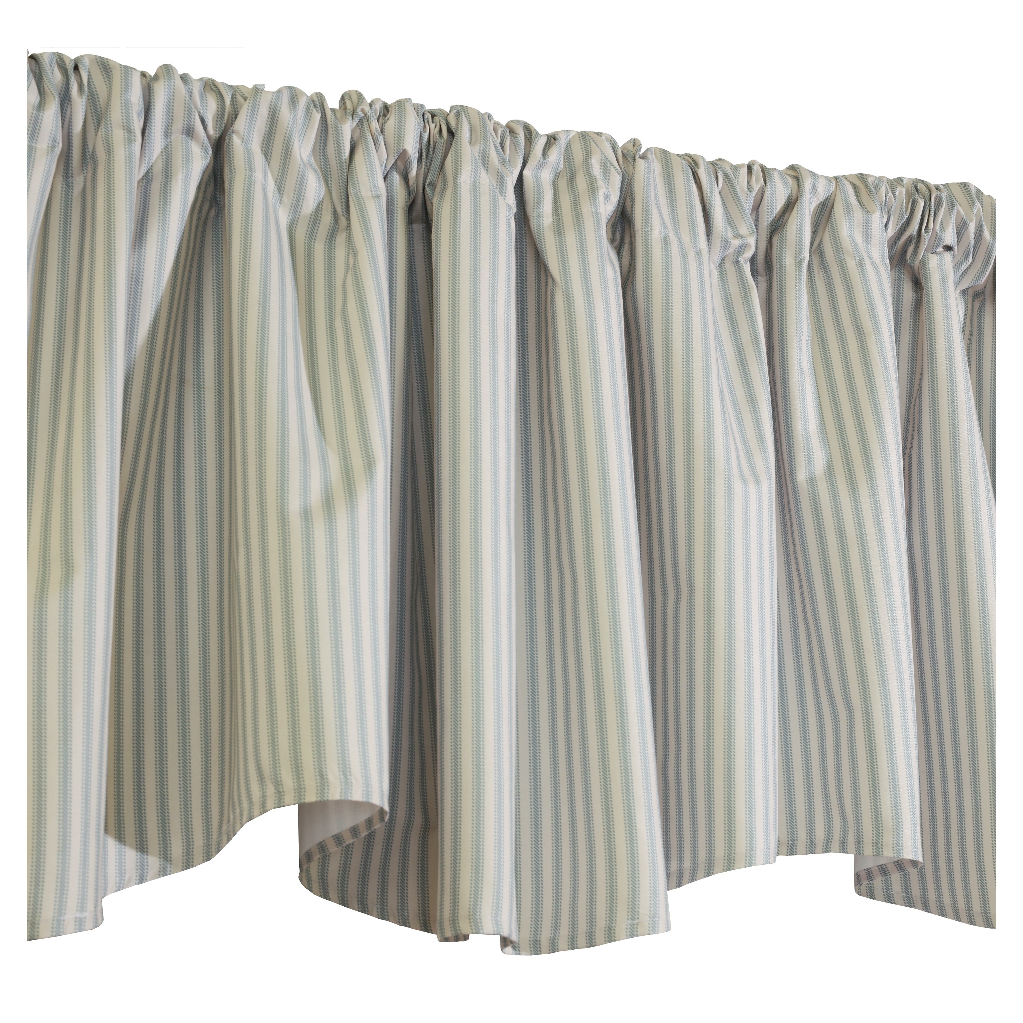 ThermaLogic Ticking Stripe Pole Top Window Curtain Panel Set