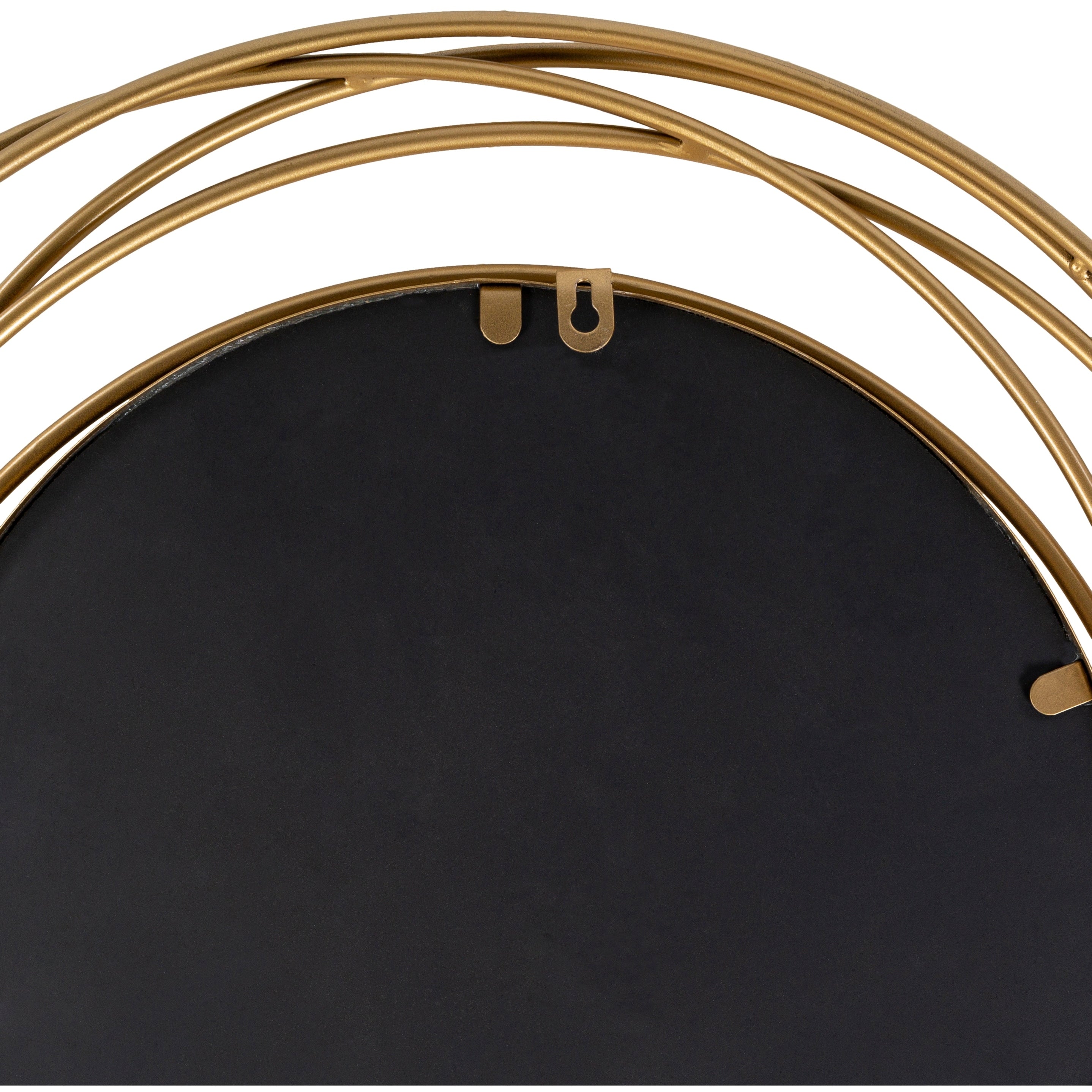 Livabliss Kindra Modern Circles Golden Round Mirror