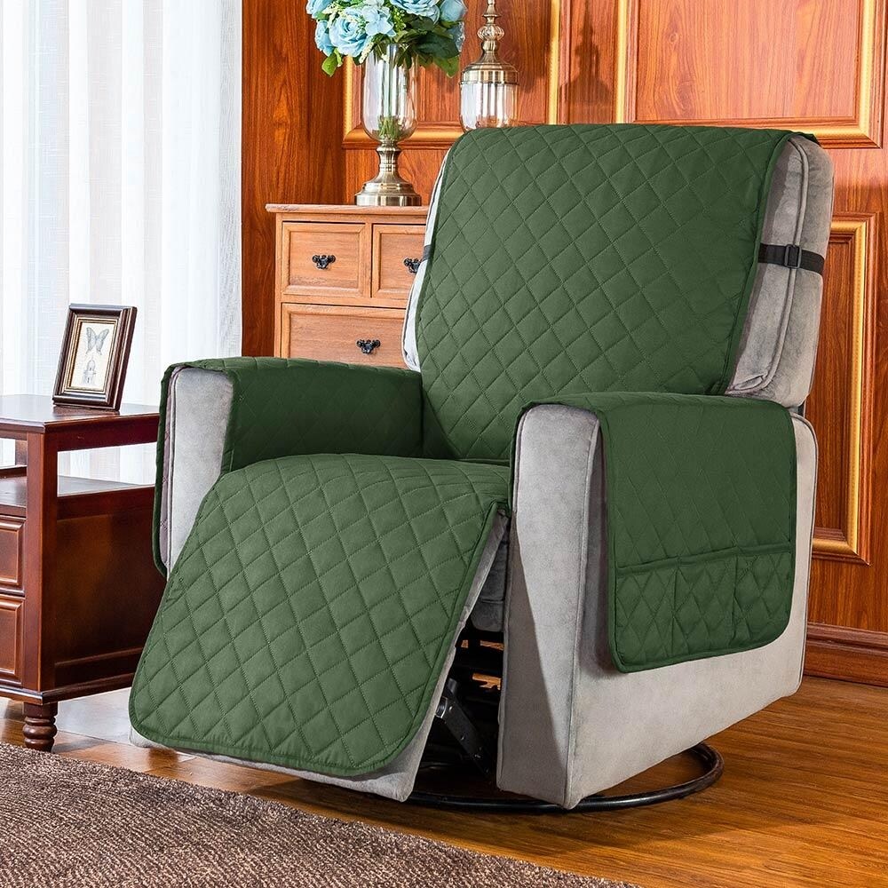 Subrtex Reversible Recliner Sofa Slipcover With Pockets