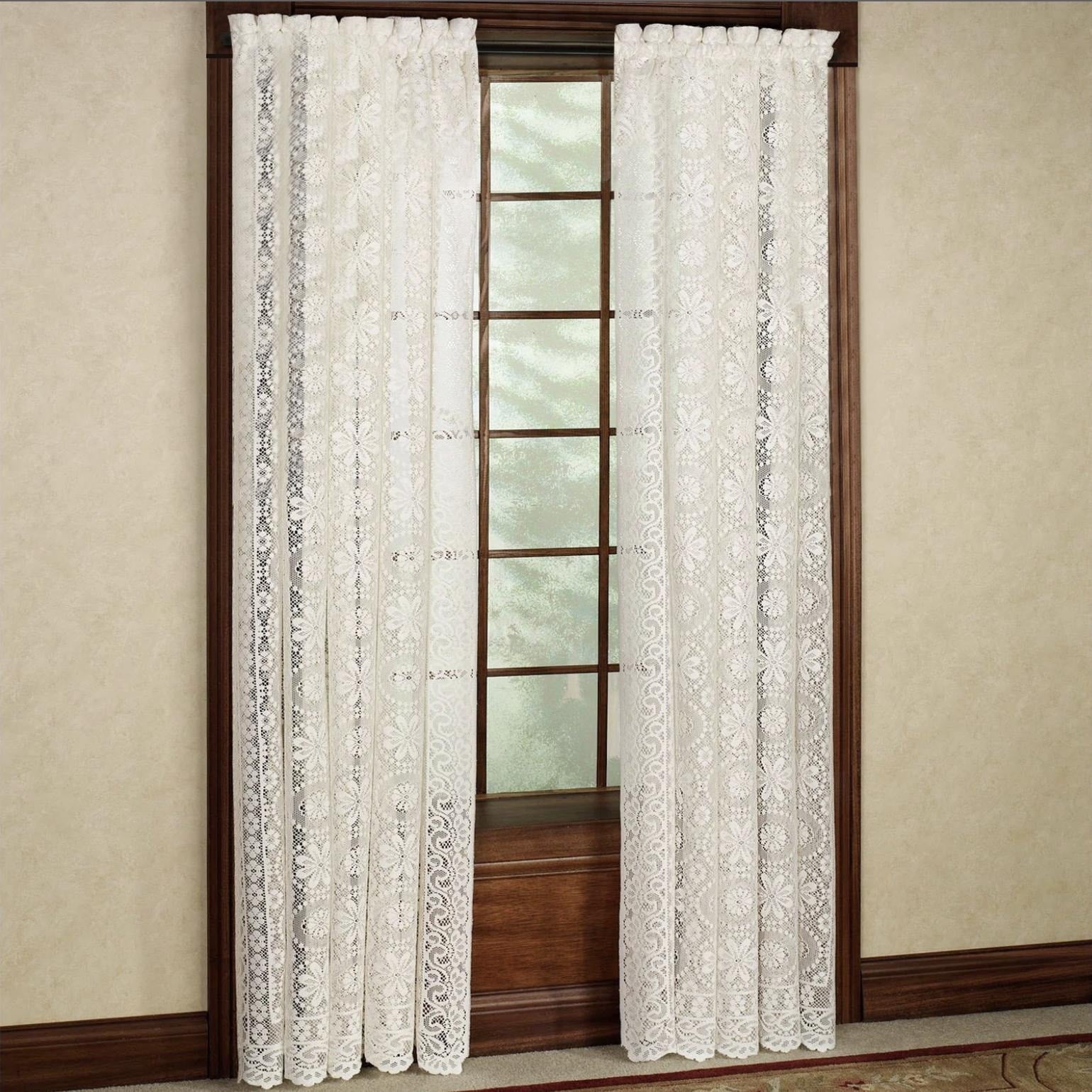 Luxurious Old World Style Lace Window Curtain Panel