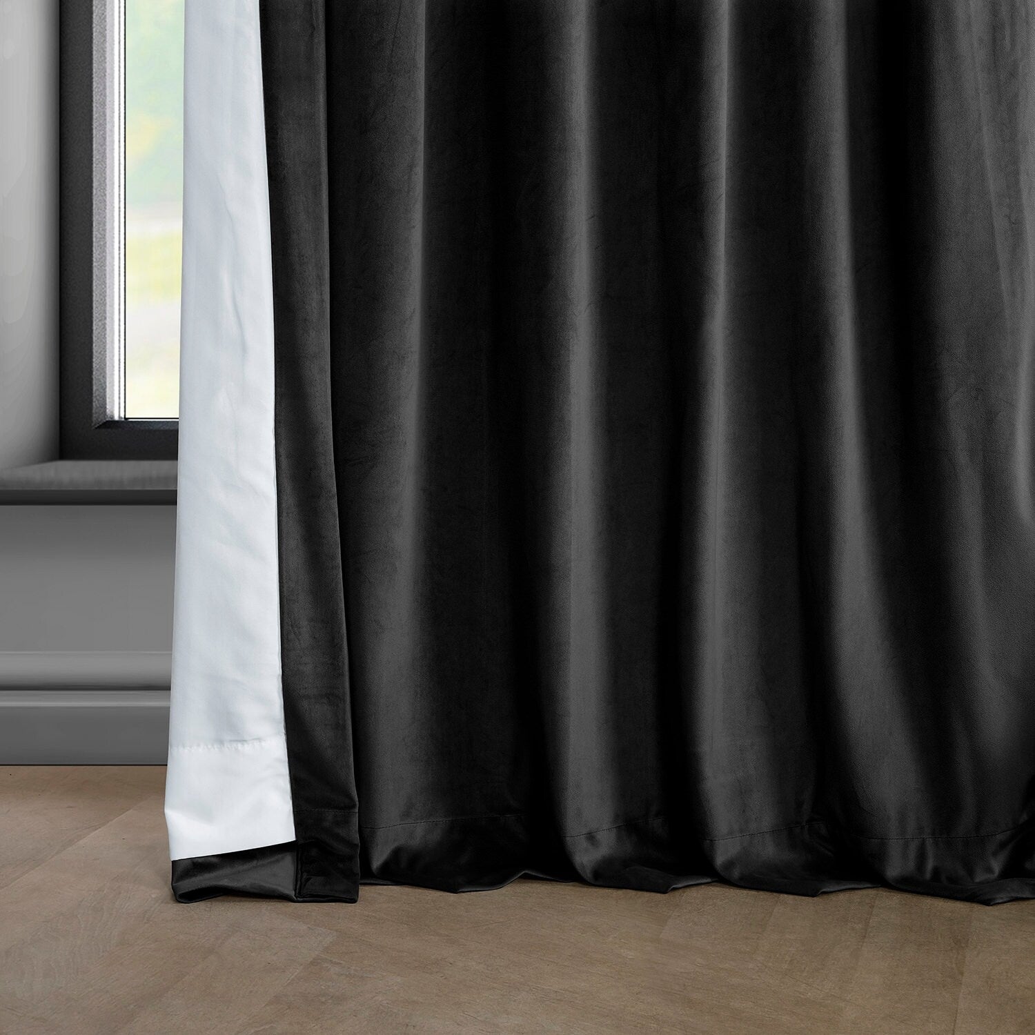 Exclusive Fabrics Heritage Plush Velvet Room Darkening Curtains (1 Panel) Luxury Velvet Curtains for Bedroom & Living Room.