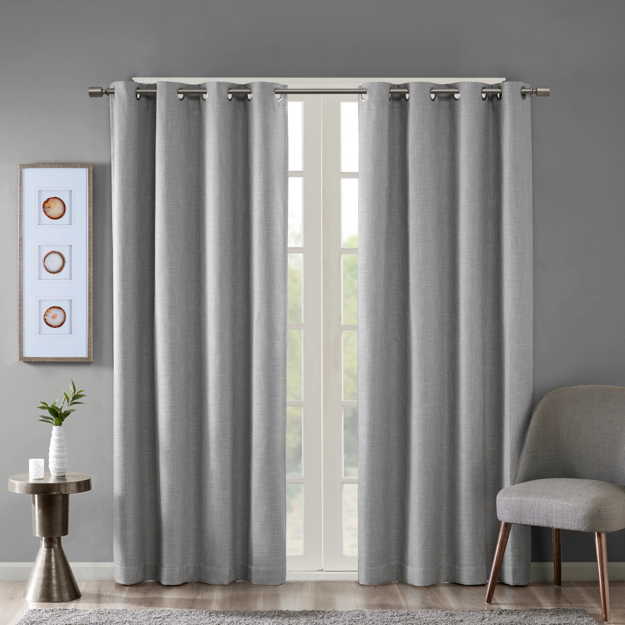 Arlie Printed Heathered Blackout Single Window Curtain Panel by SunSmart