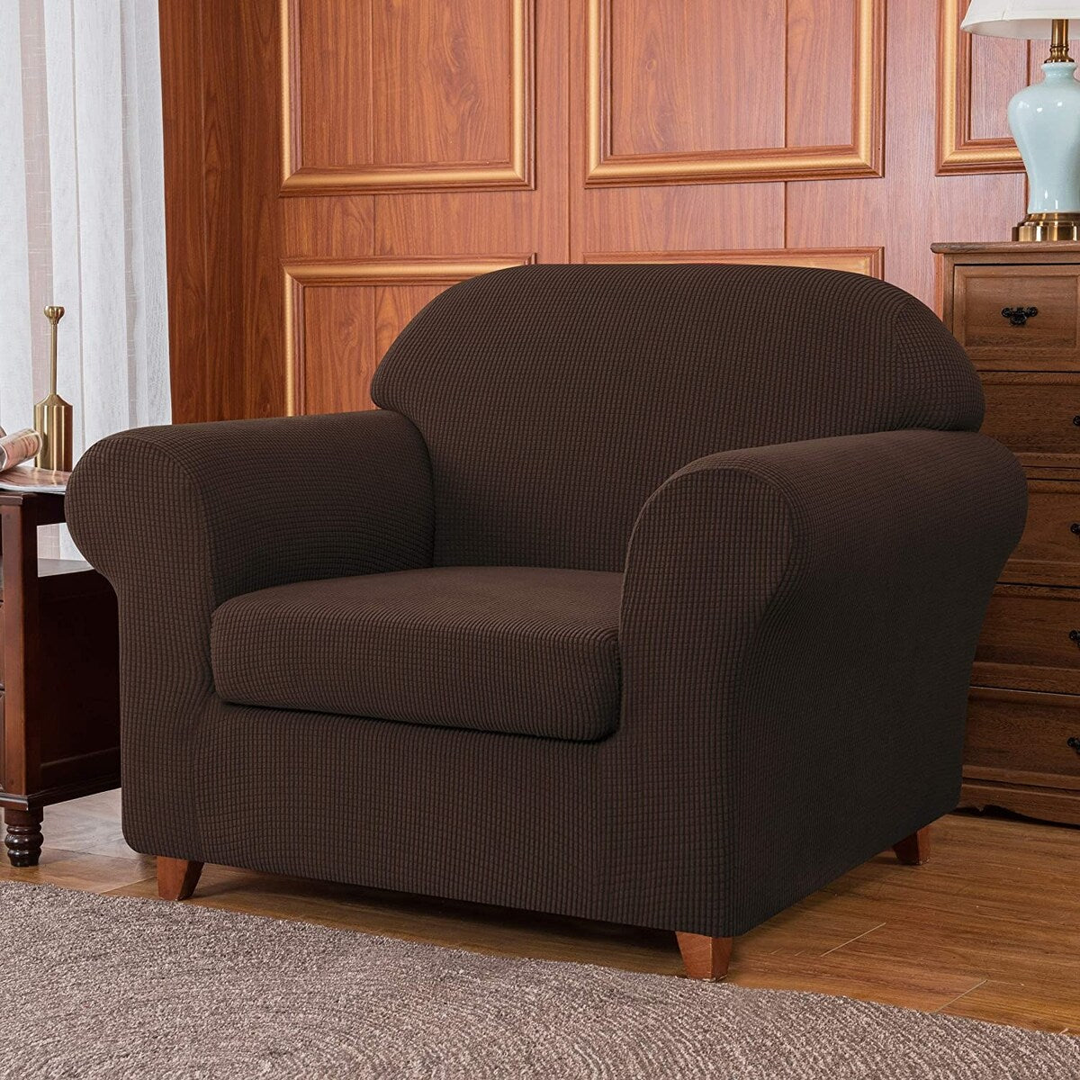 Subrtex 2 Piece Armchair Slipcover Stretch Spandex Furniture Protector