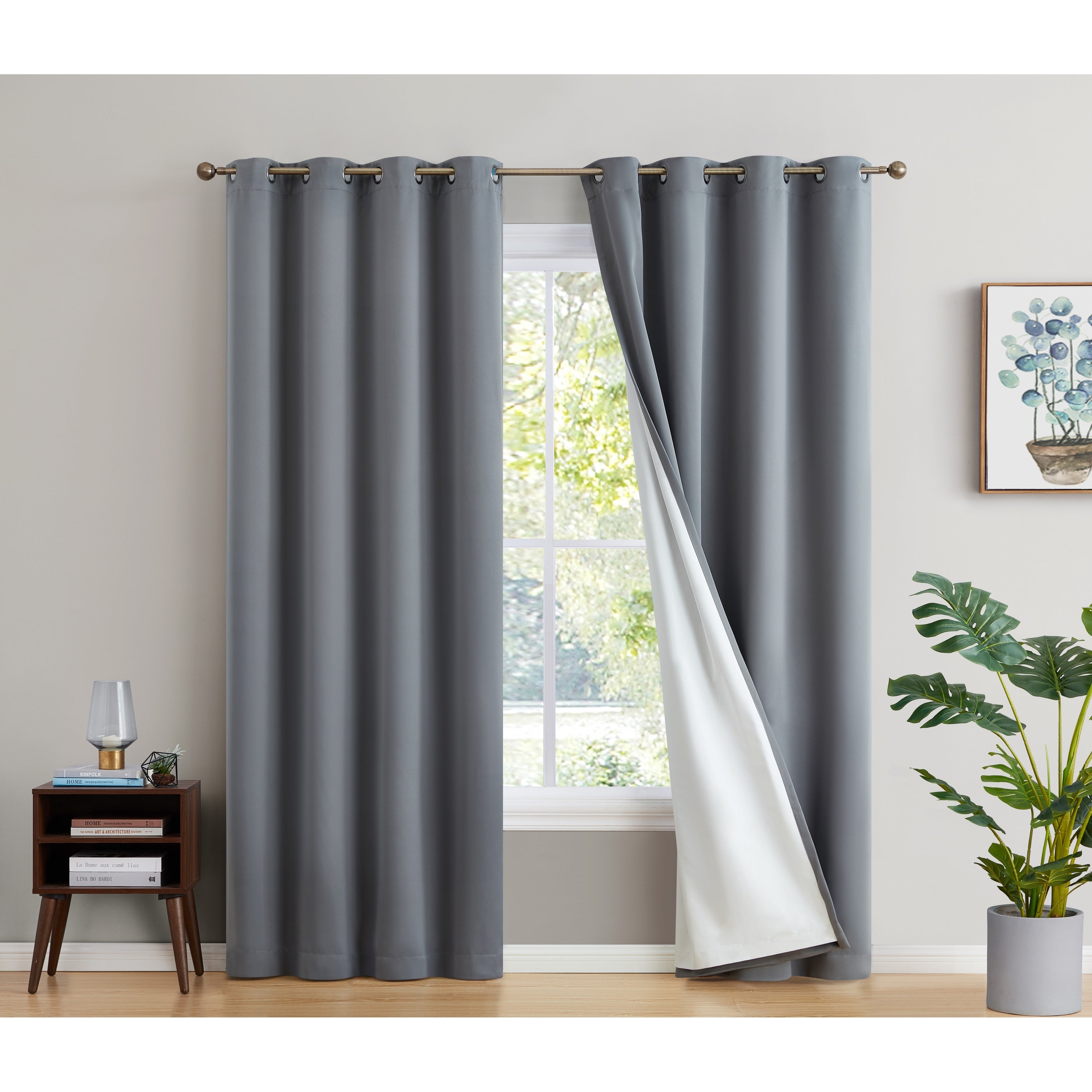 Dakota Complete Blackout Drapery Heavy Thermal Insulated Efficient Window Curtain Grommet Panels, 2 Panels