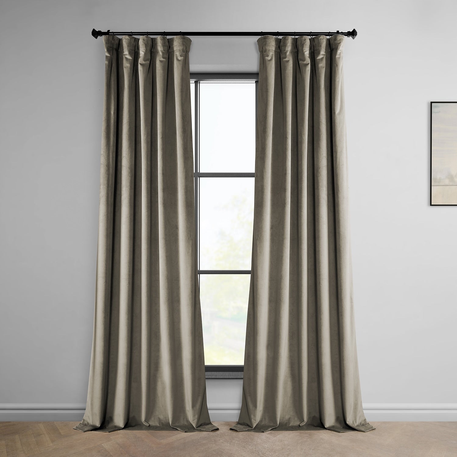 Exclusive Fabrics Heritage Plush Velvet Room Darkening Curtains (1 Panel) Luxury Velvet Curtains for Bedroom & Living Room.