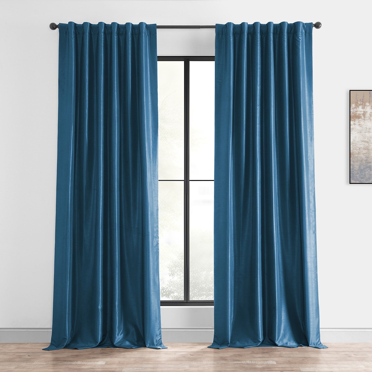 Exclusive Fabrics Textured Faux Dupioni Silk Thermal Blackout Curtains (1 Panel)