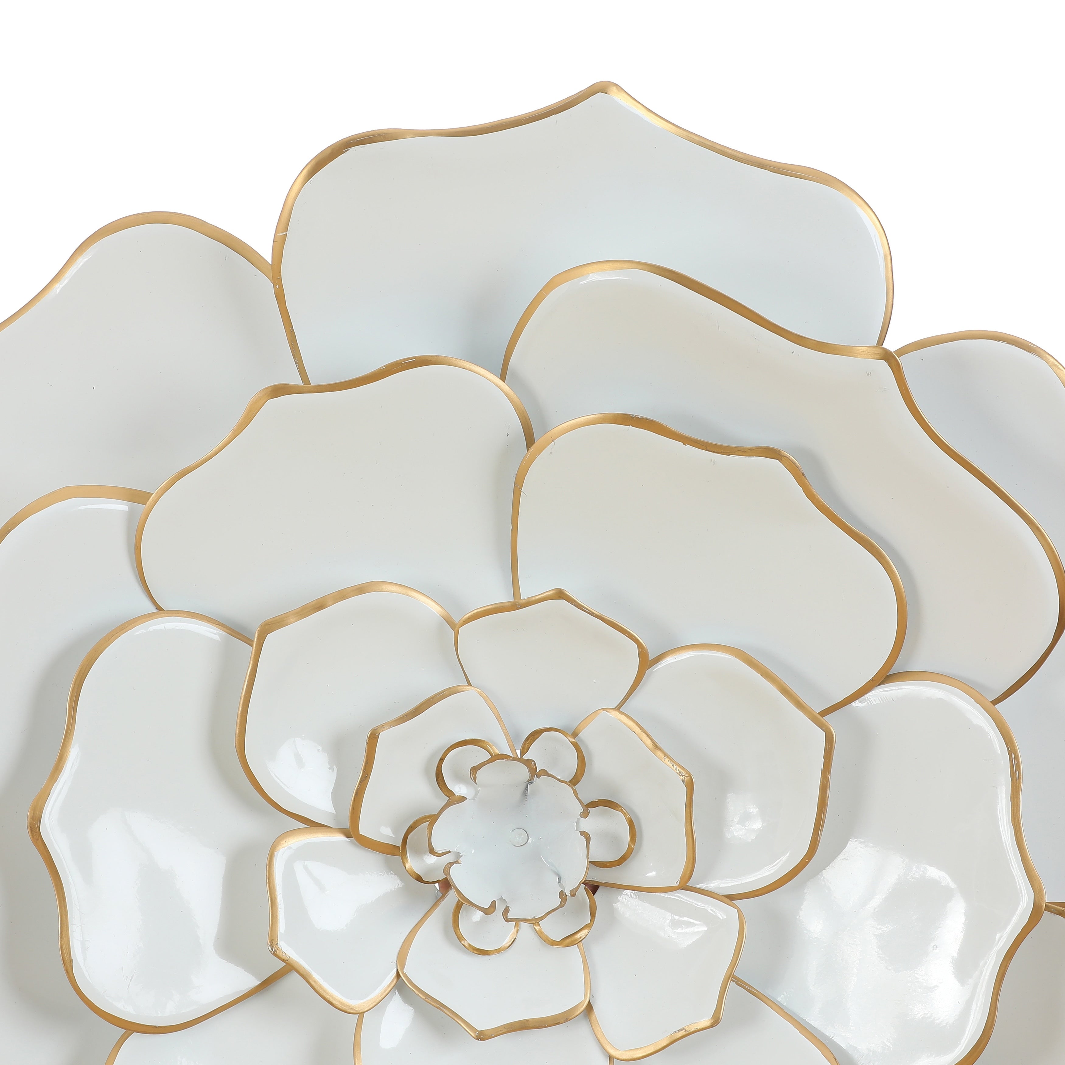 Carson Carrington Mjugg White Metal Flower Wall Art