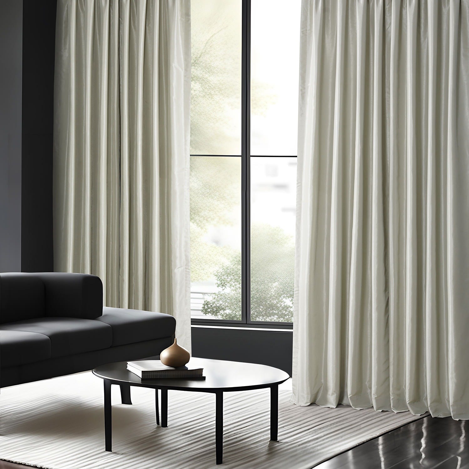 Exclusive Fabrics Textured Faux Dupioni Silk Thermal Blackout Curtains (1 Panel)