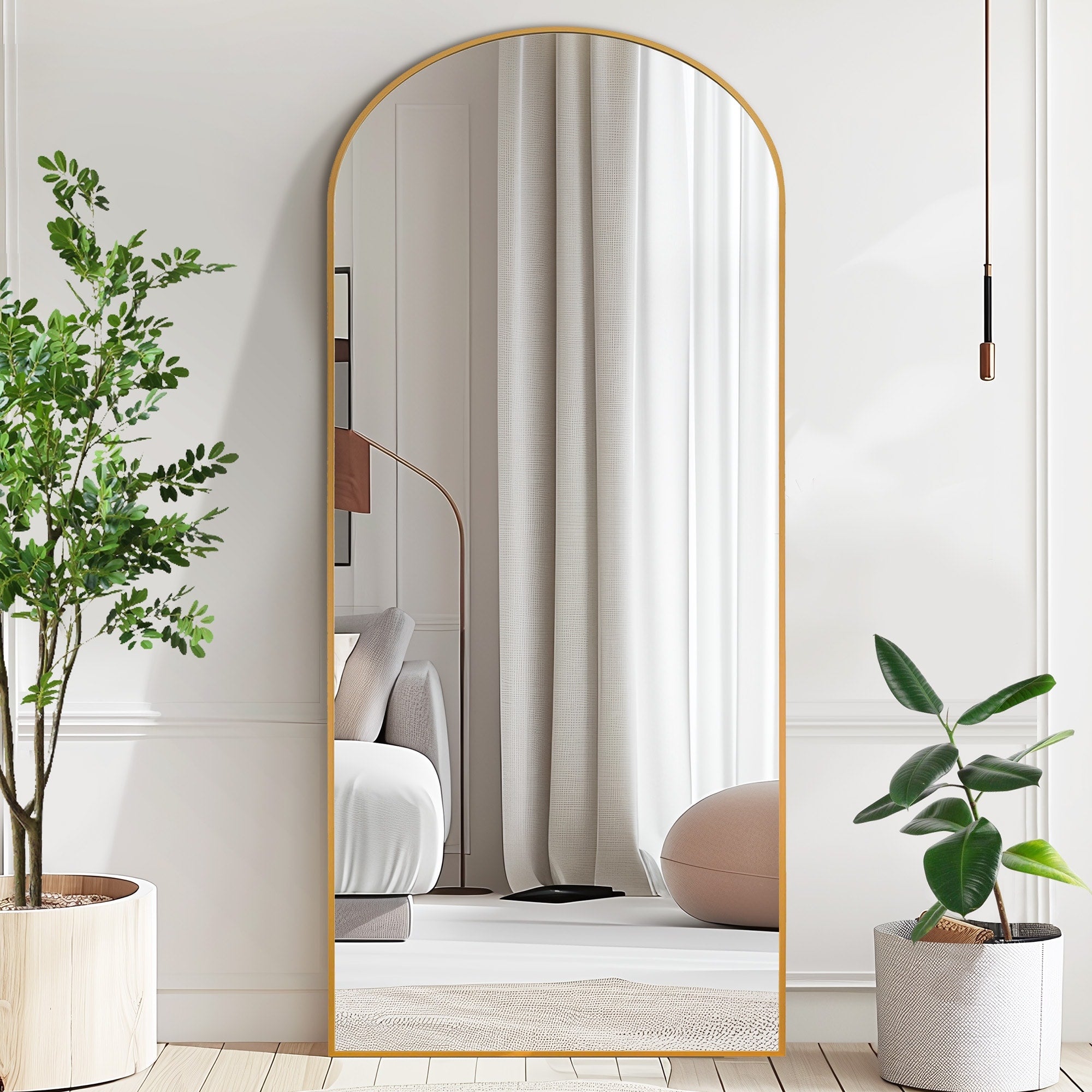 Dovelina Arched Full Length Floor Wall Mirror Standing Mirror