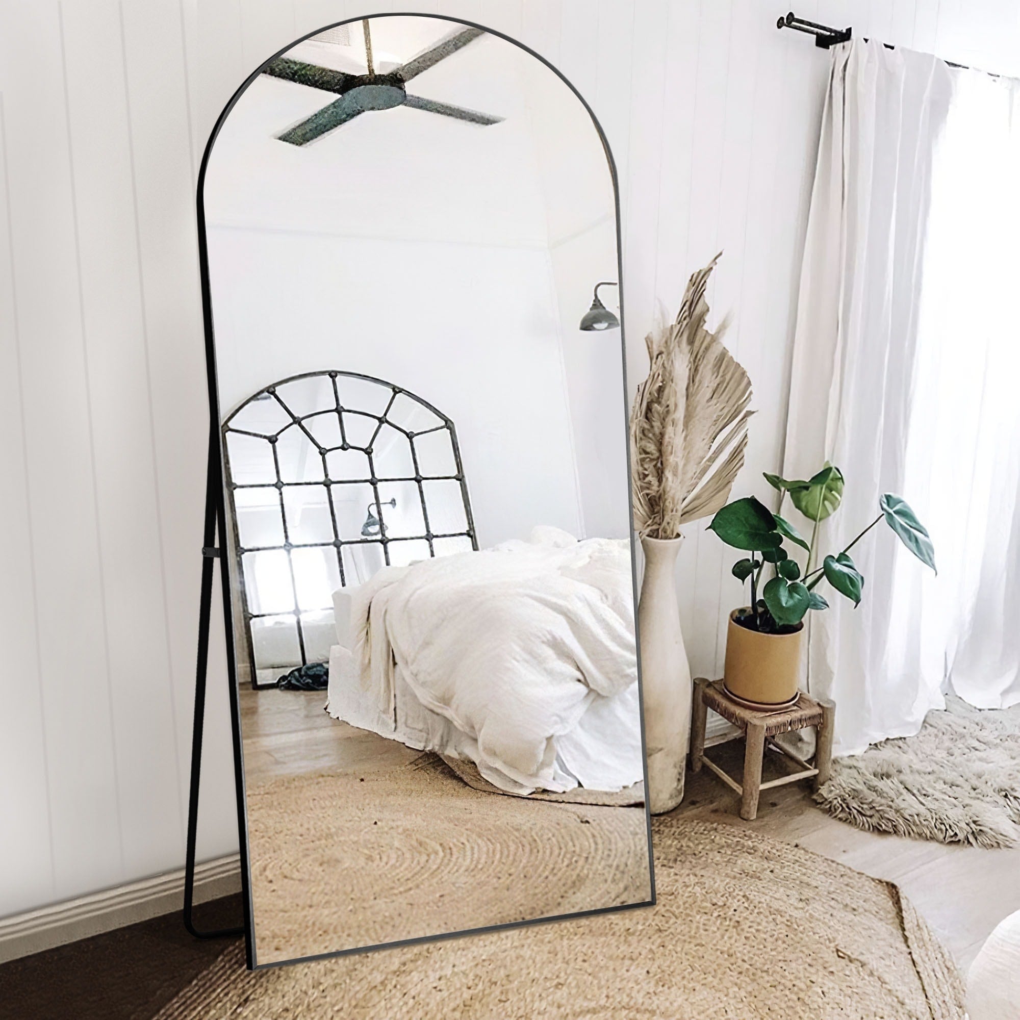 Dovelina Arched Full Length Floor Wall Mirror Standing Mirror