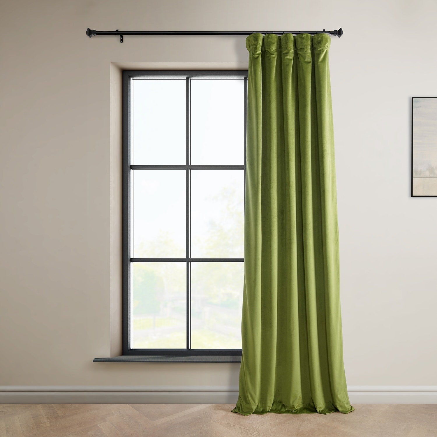 Exclusive Fabrics Heritage Plush Velvet Room Darkening Curtains (1 Panel) Luxury Velvet Curtains for Bedroom & Living Room.